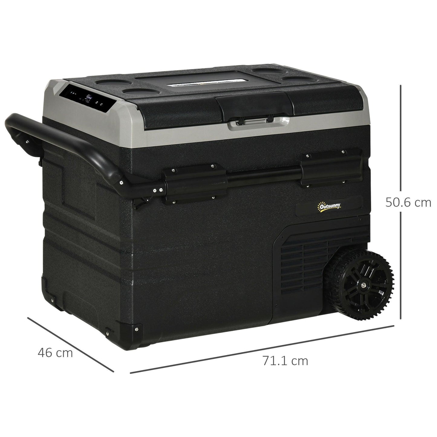 Outsunny Portable Vehicle Fridge, 50L Cooler Box - ALL4U RETAILER LTD