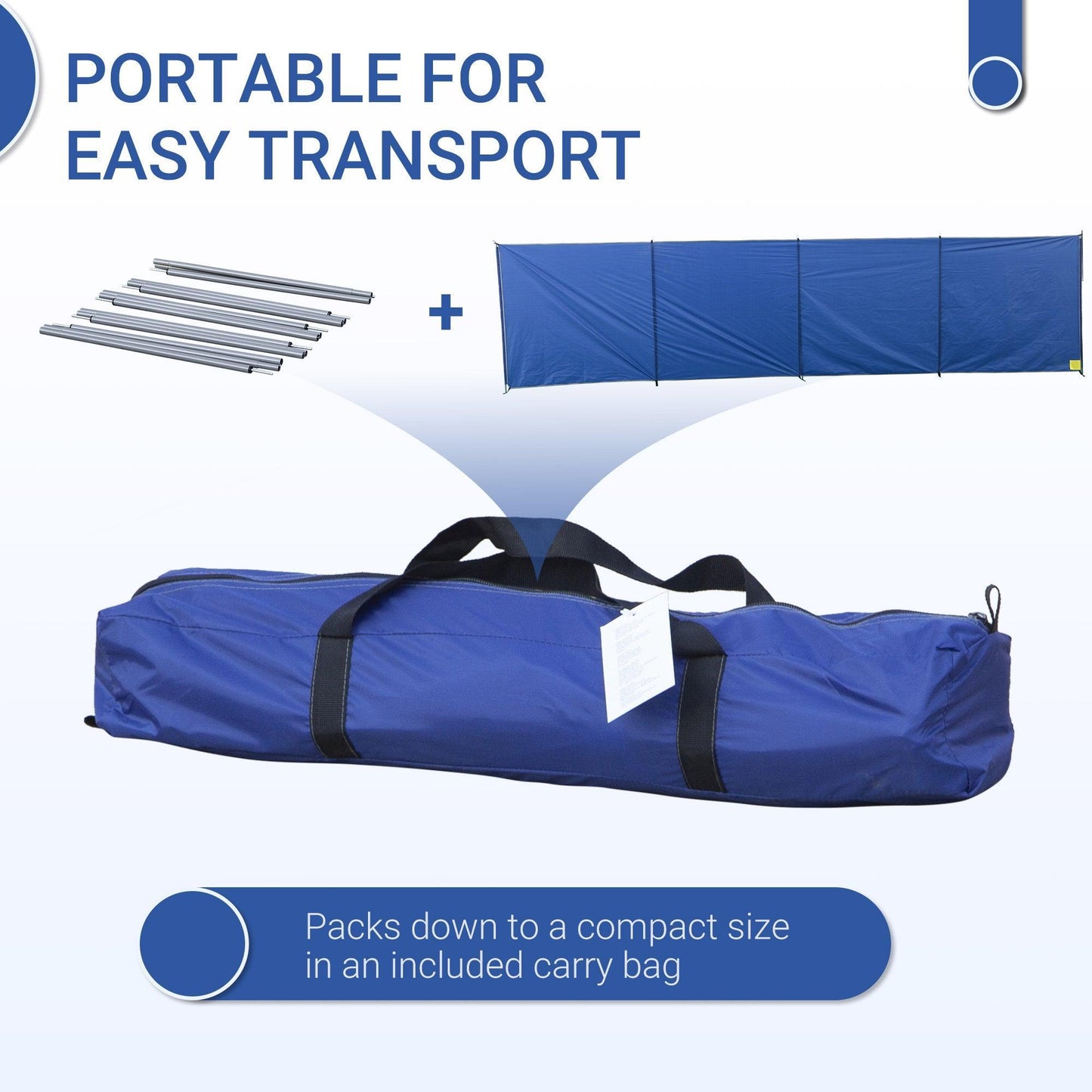 Outsunny Portable Windbreak for Camping, Beach or Outdoors - ALL4U RETAILER LTD