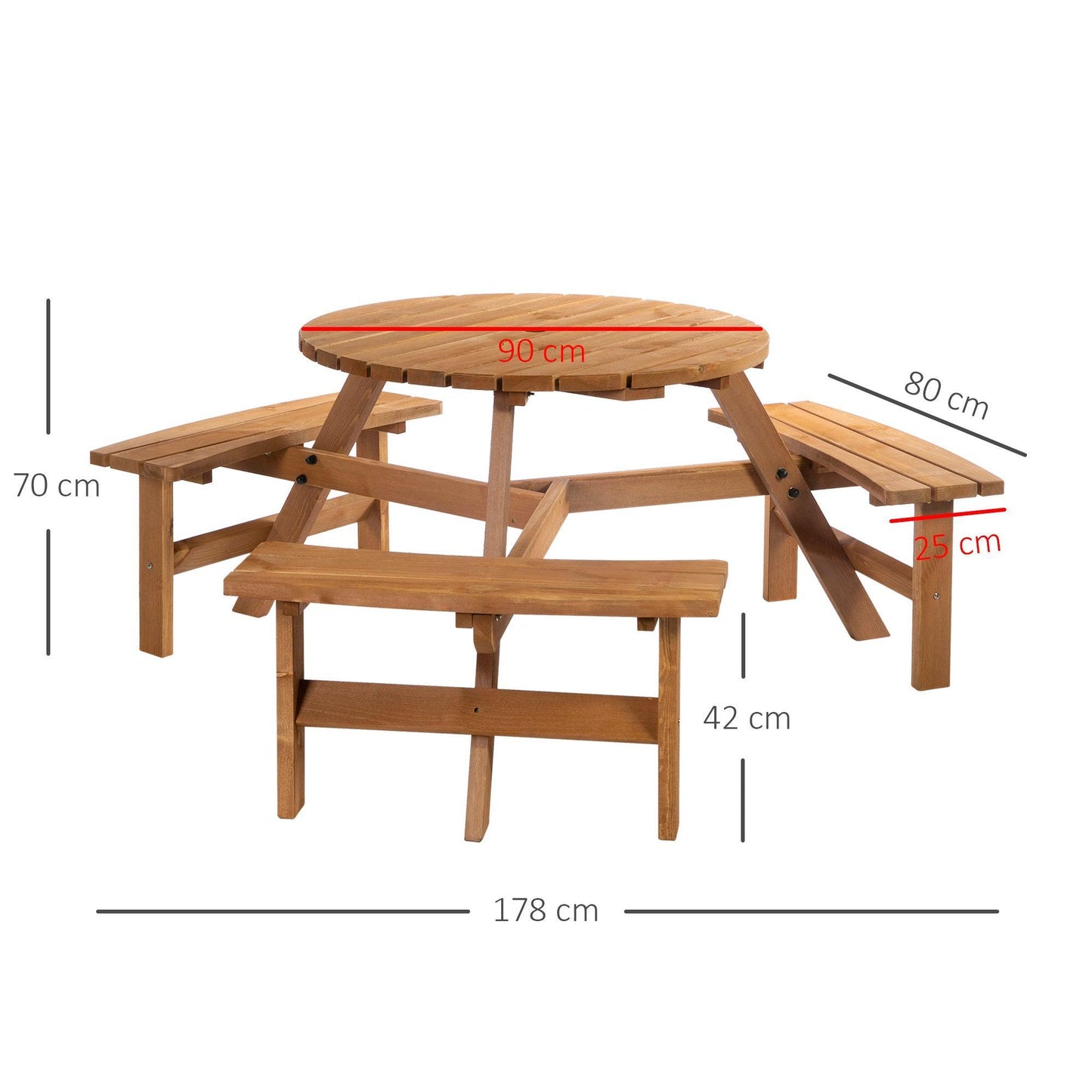 Outsunny Pub Table & Bench Set, 6-Person - ALL4U RETAILER LTD