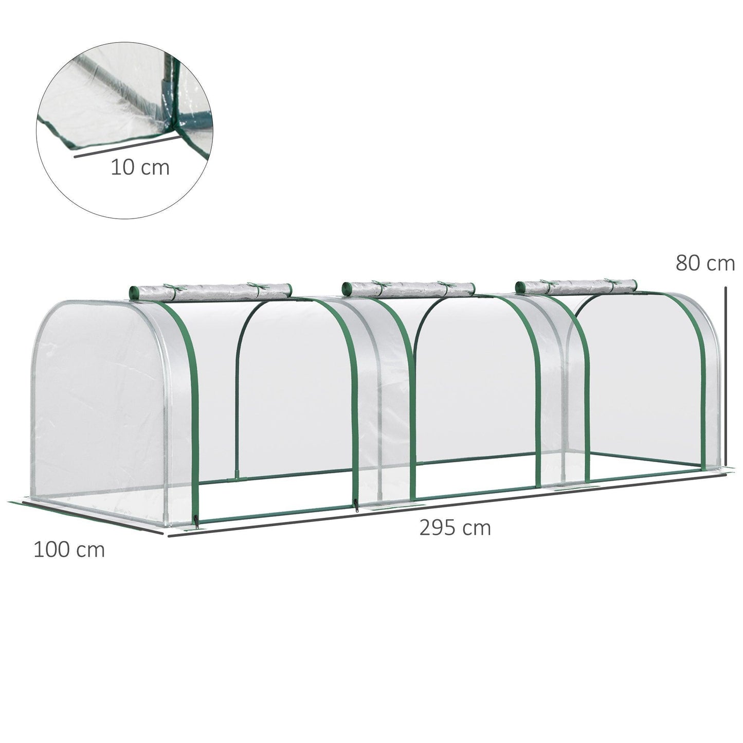 Outsunny PVC Tunnel Greenhouse: Clear, Compact & Durable - ALL4U RETAILER LTD