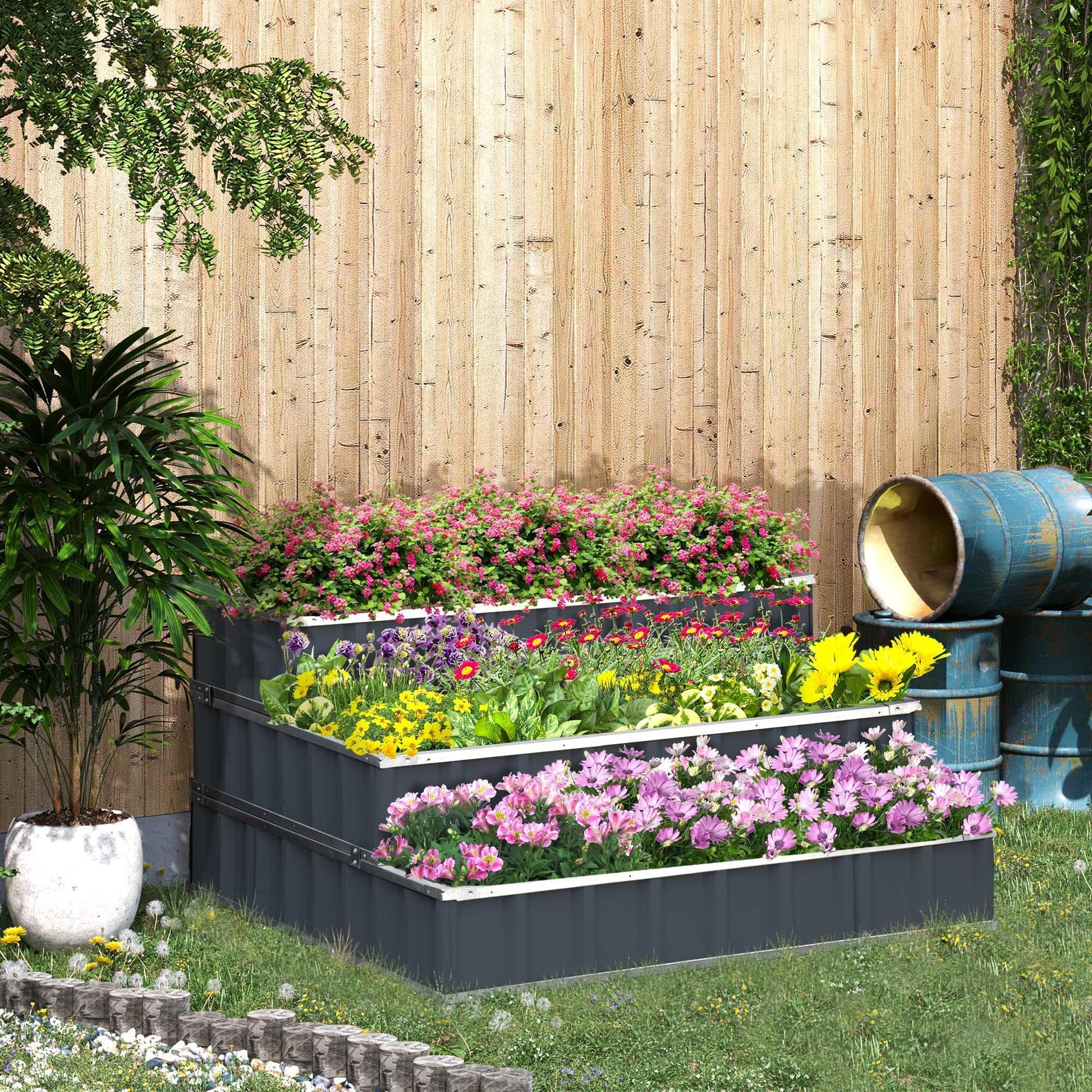 Outsunny Raised Garden Bed: Metal Planter Box Kit - ALL4U RETAILER LTD