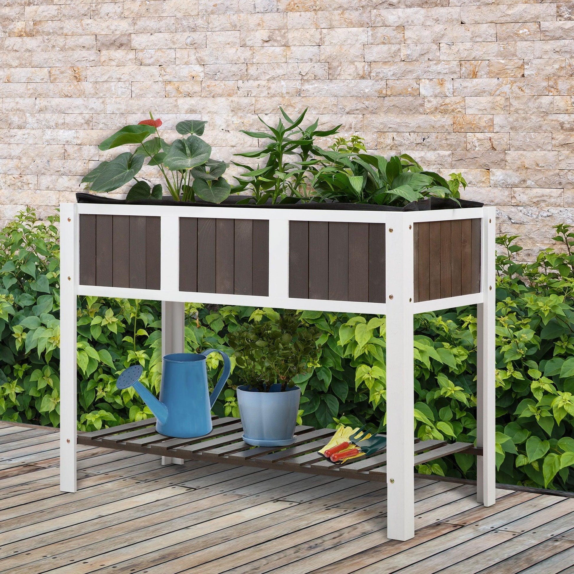 Outsunny Raised Garden Bed Planter, Indoor/Outdoor - ALL4U RETAILER LTD