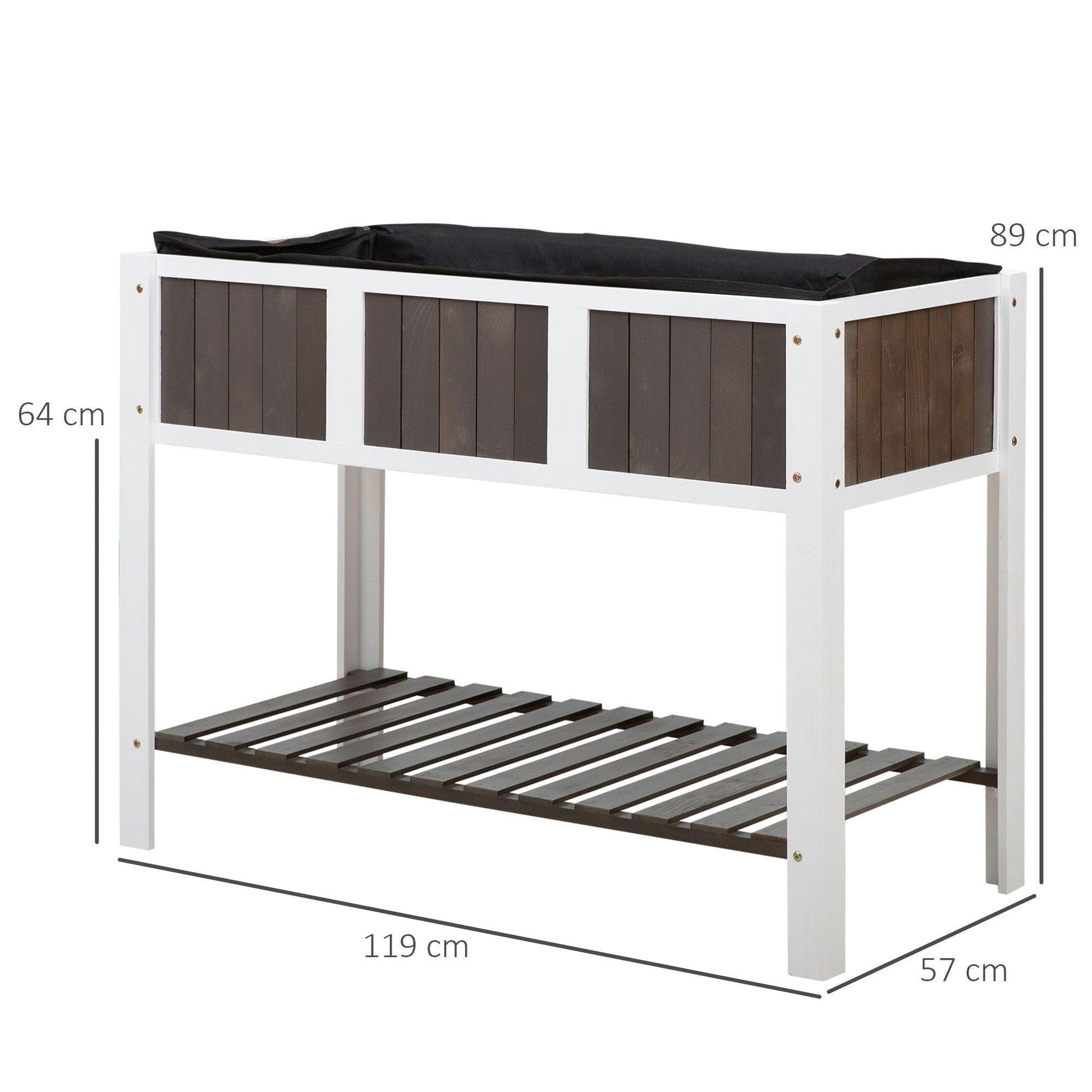 Outsunny Raised Garden Bed Planter, Indoor/Outdoor - ALL4U RETAILER LTD