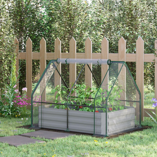 Outsunny Raised Garden Bed with Greenhouse - ALL4U RETAILER LTD