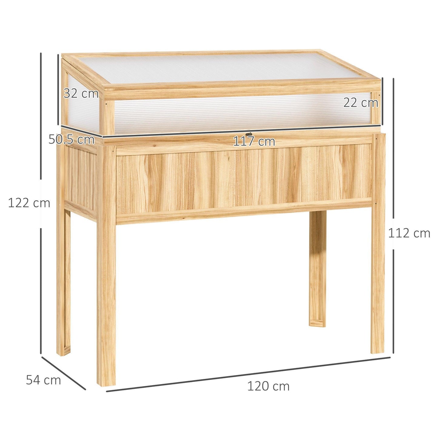 Outsunny Raised Garden Bed with Openable Top - Ideal for Flowers - ALL4U RETAILER LTD