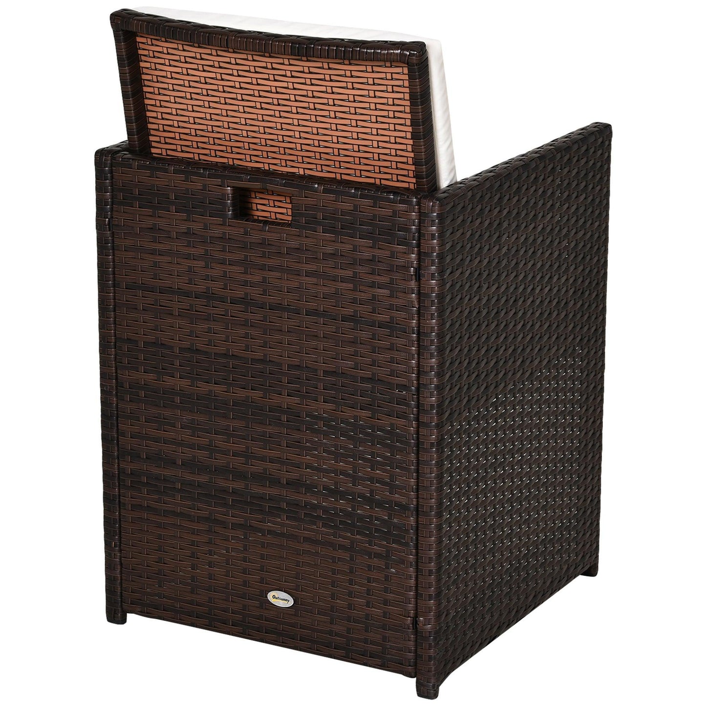 Outsunny Rattan Garden Furniture Set, Brown - ALL4U RETAILER LTD