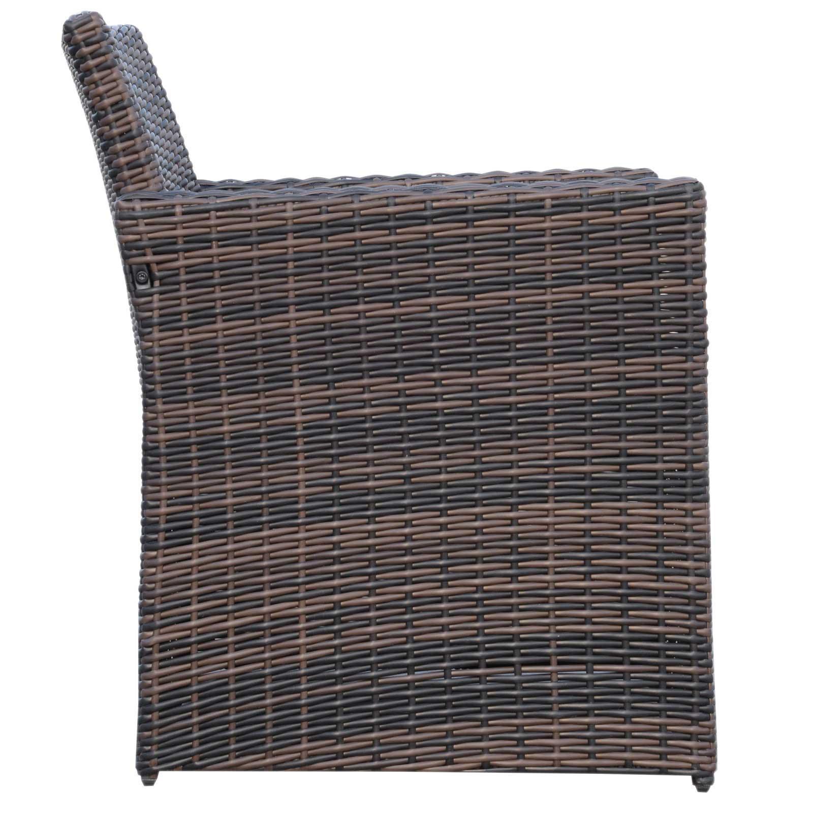 Outsunny Rattan Patio Set - 4-Seater Brown - ALL4U RETAILER LTD