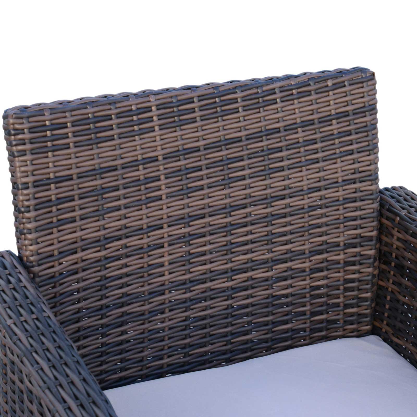 Outsunny Rattan Patio Set - 4-Seater Brown - ALL4U RETAILER LTD