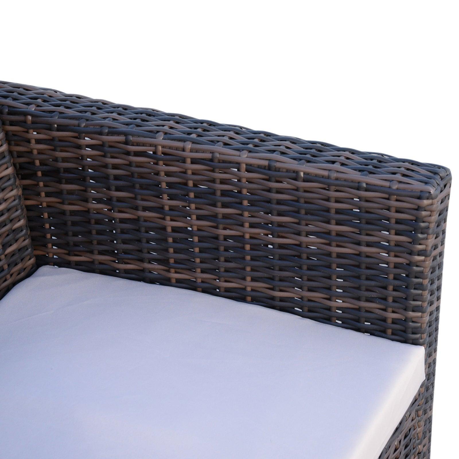 Outsunny Rattan Patio Set - 4-Seater Brown - ALL4U RETAILER LTD