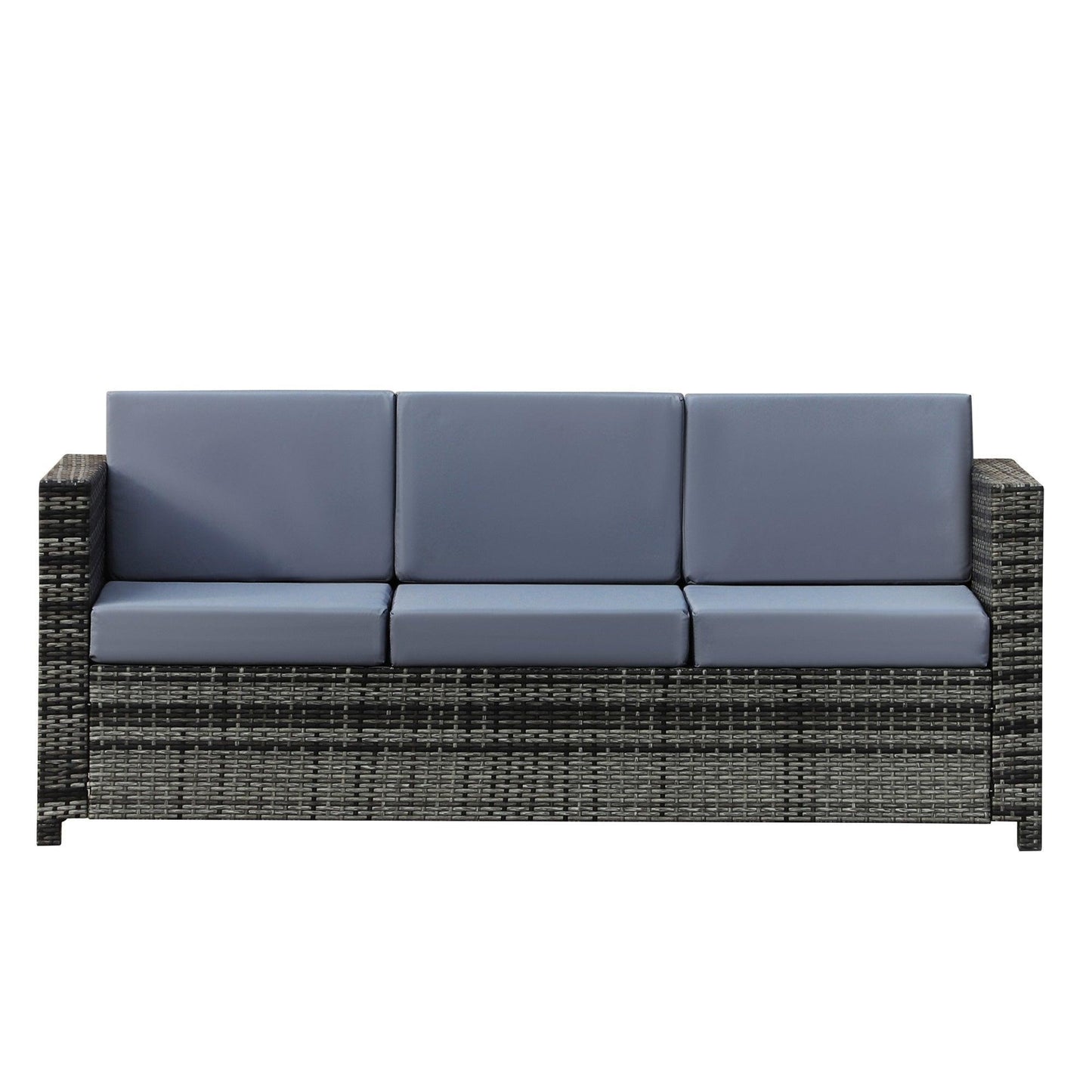 Outsunny Rattan Sofa: All-Weather 3-Seater, Grey - ALL4U RETAILER LTD