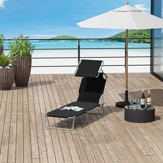 Outsunny Reclining Chair - Adjustable Sun Lounger - ALL4U RETAILER LTD