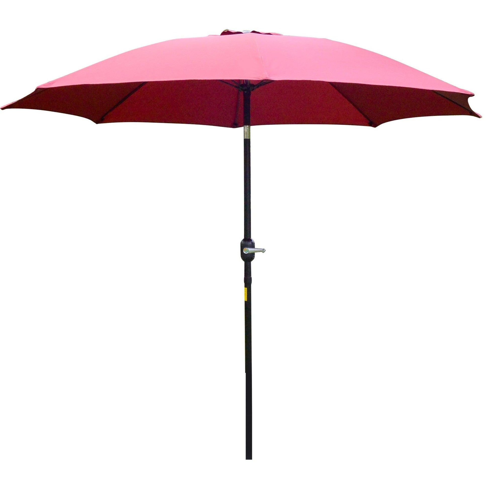 Outsunny Red Umbrella: 2.6M Parasol for Vibrant Shade - ALL4U RETAILER LTD