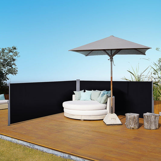 Outsunny Retractable Outdoor Awning - Privacy & Protection - ALL4U RETAILER LTD