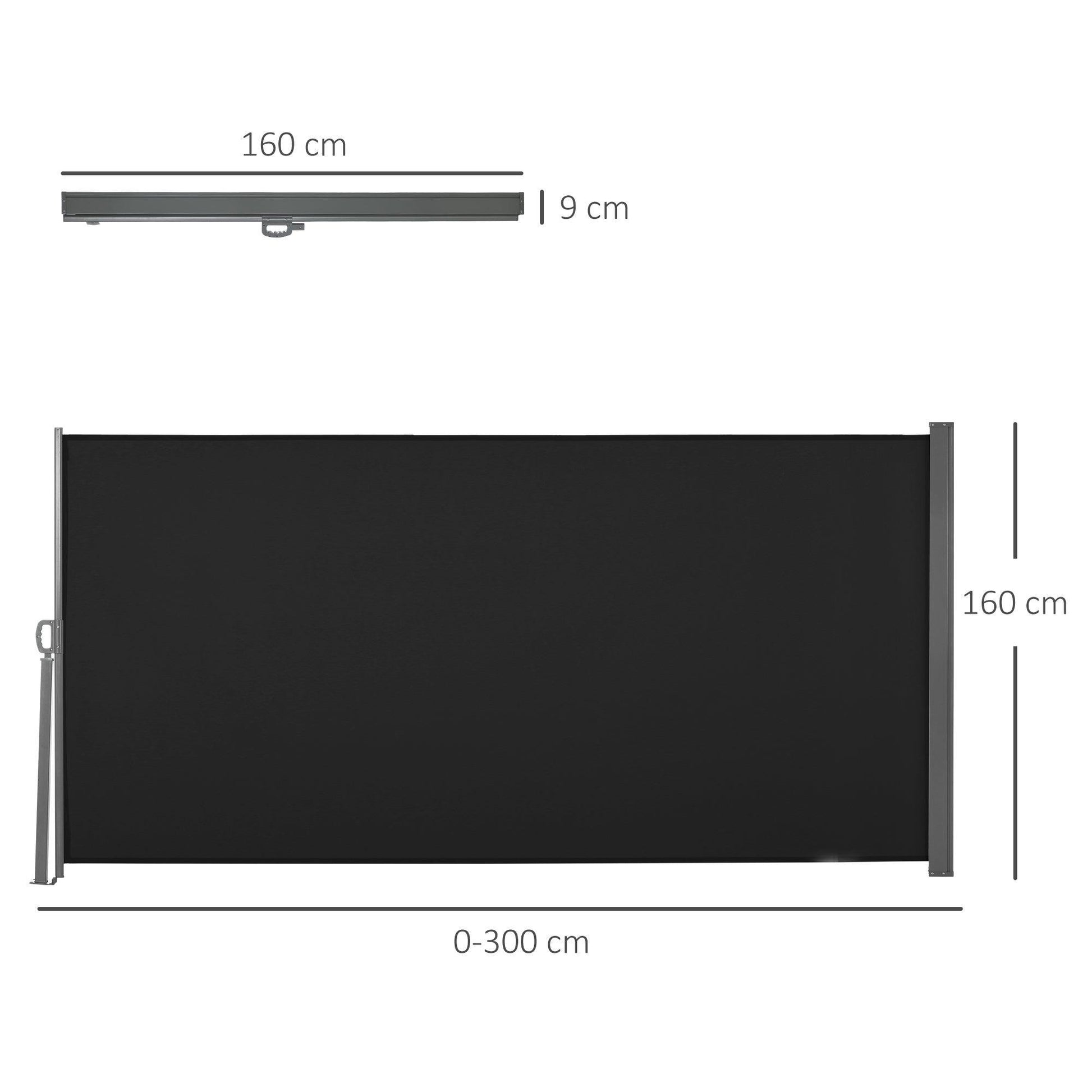 Outsunny Retractable Privacy Screen for Patio and Garden - ALL4U RETAILER LTD