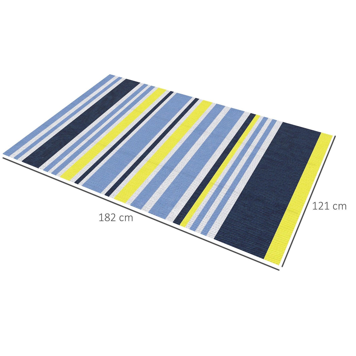 Outsunny Reversible Outdoor Rug - Waterproof Mat for Beach - ALL4U RETAILER LTD