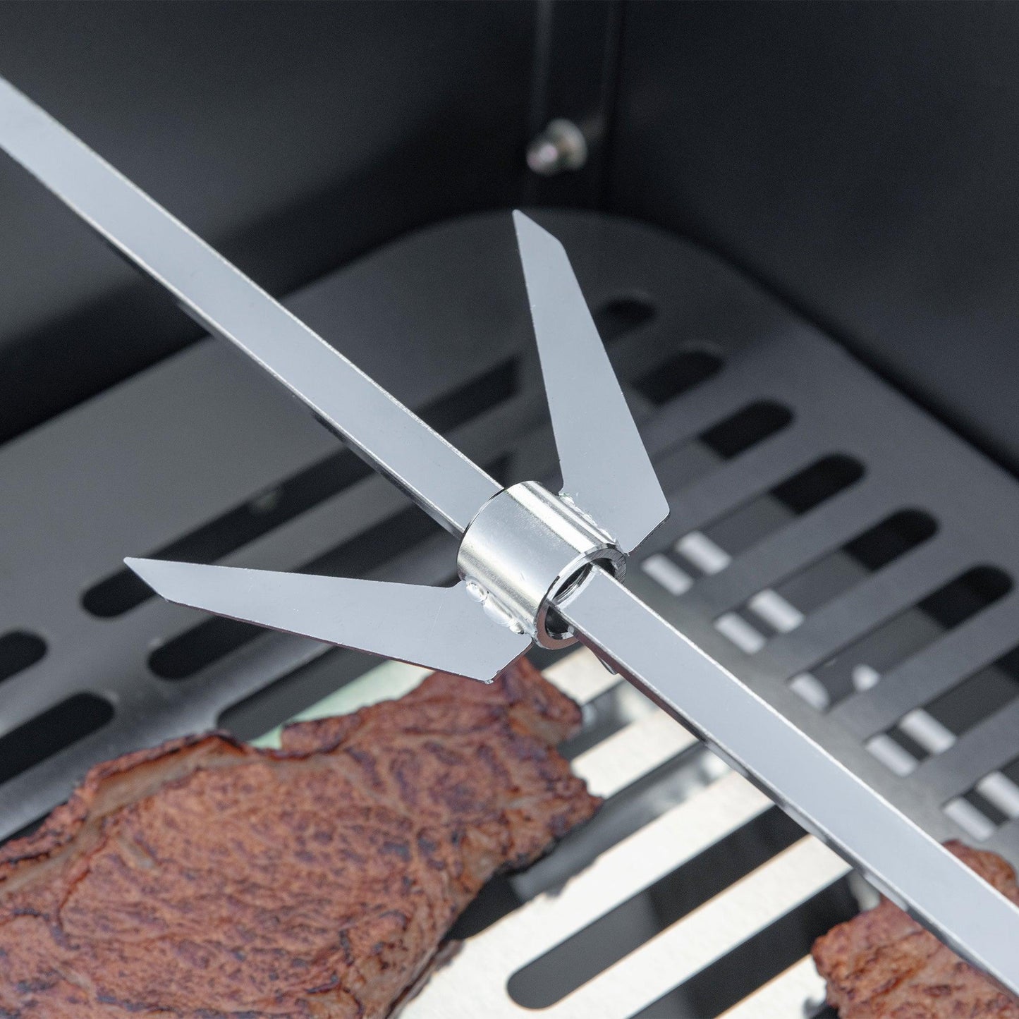 Outsunny Rotisserie BBQ Grill - Stainless Steel - ALL4U RETAILER LTD