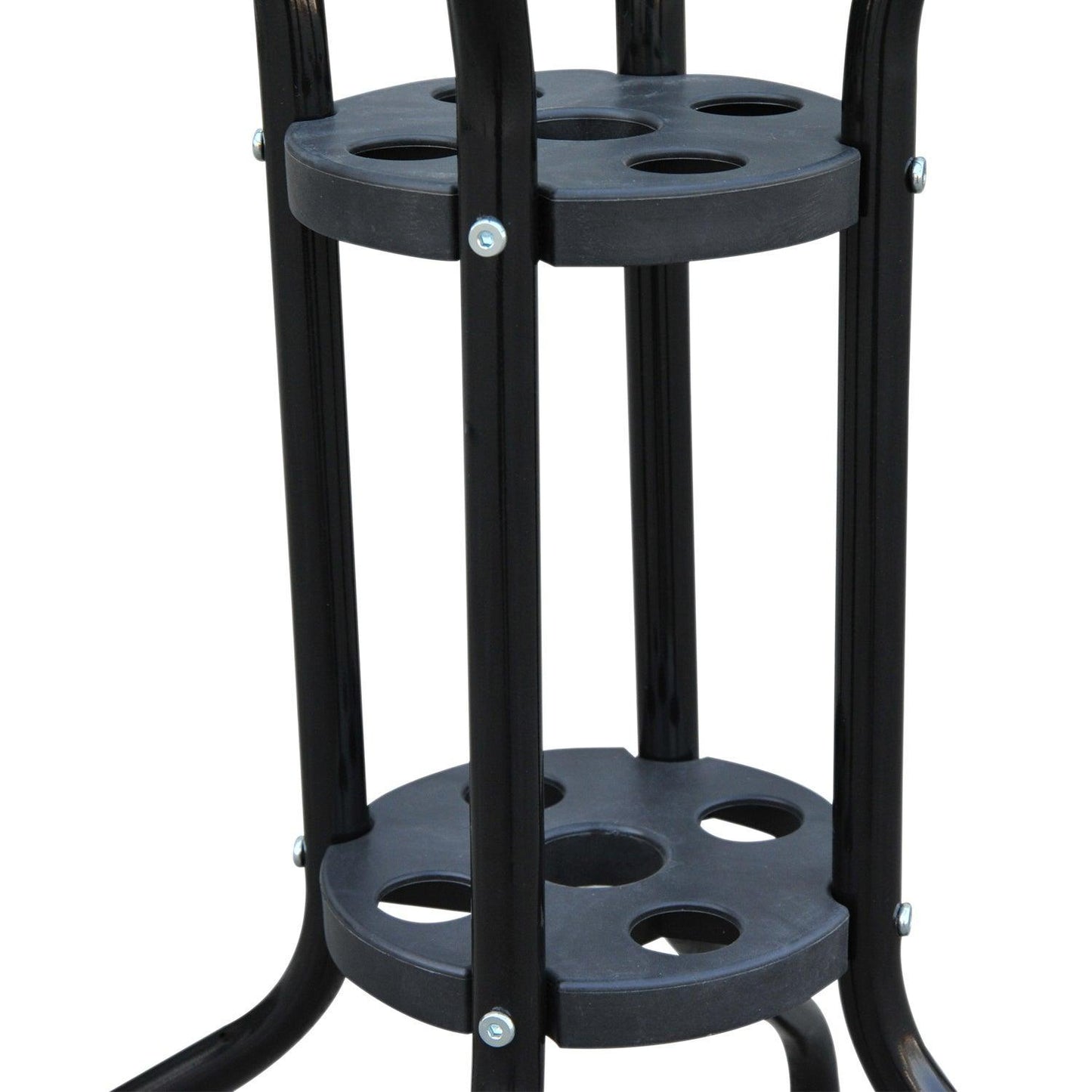 Outsunny Round Metal Outdoor Table: Sleek Black Design - ALL4U RETAILER LTD