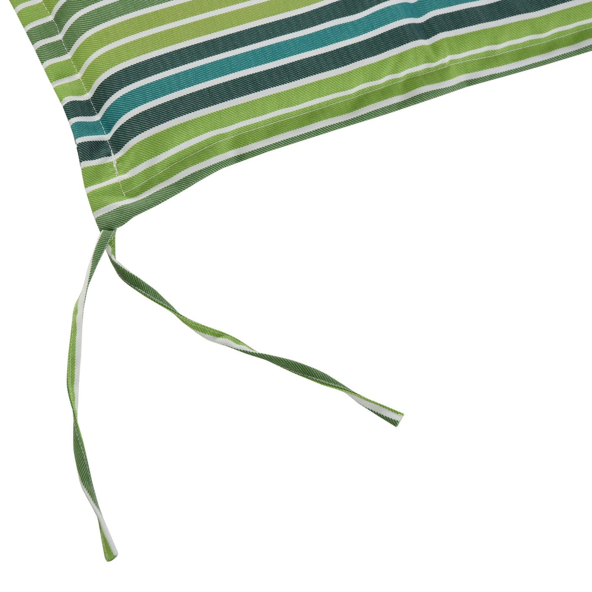 Outsunny Seat Cushions, Green Stripes, Set of 2 - ALL4U RETAILER LTD