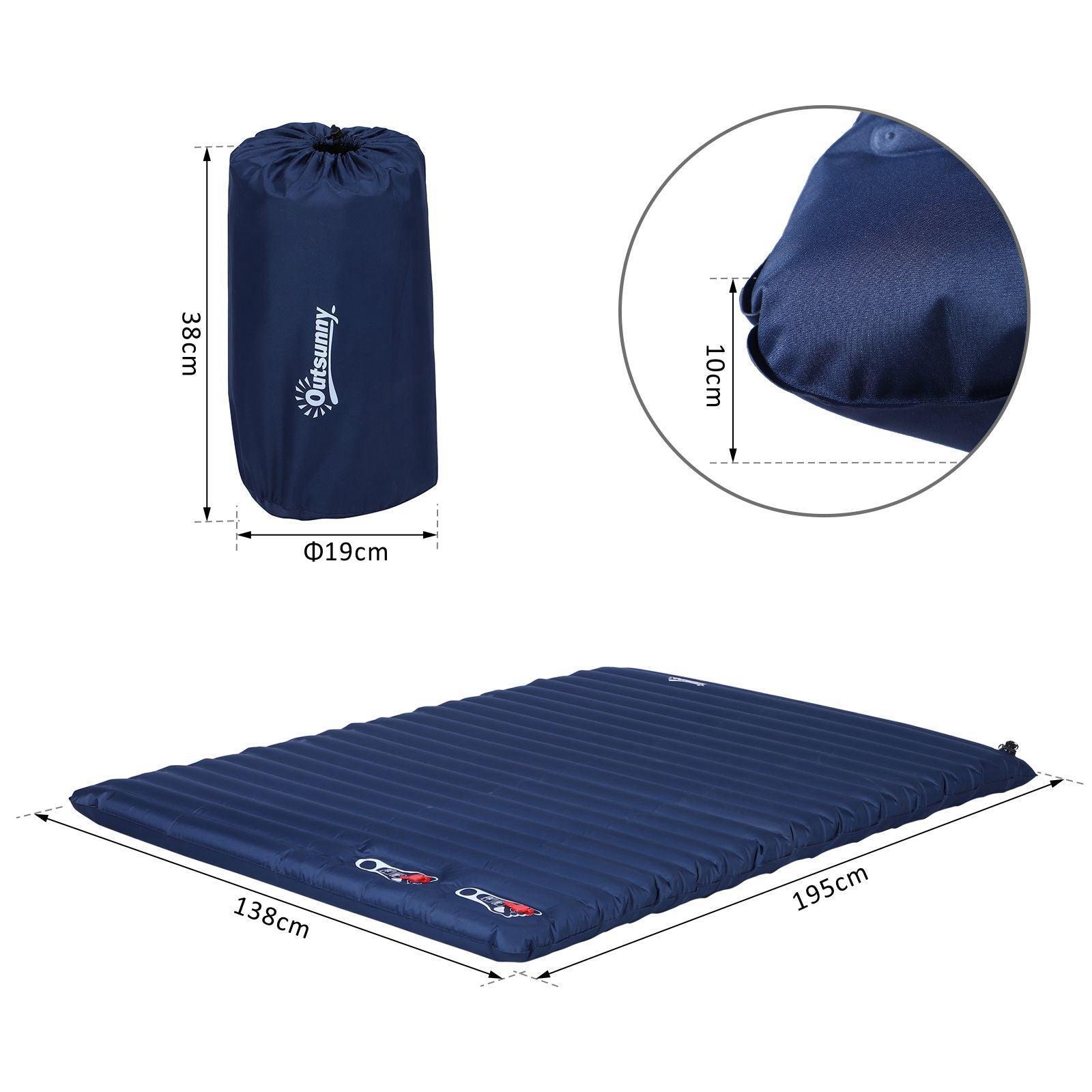 Outsunny Self-Inflating Camping Mattress - Green - ALL4U RETAILER LTD