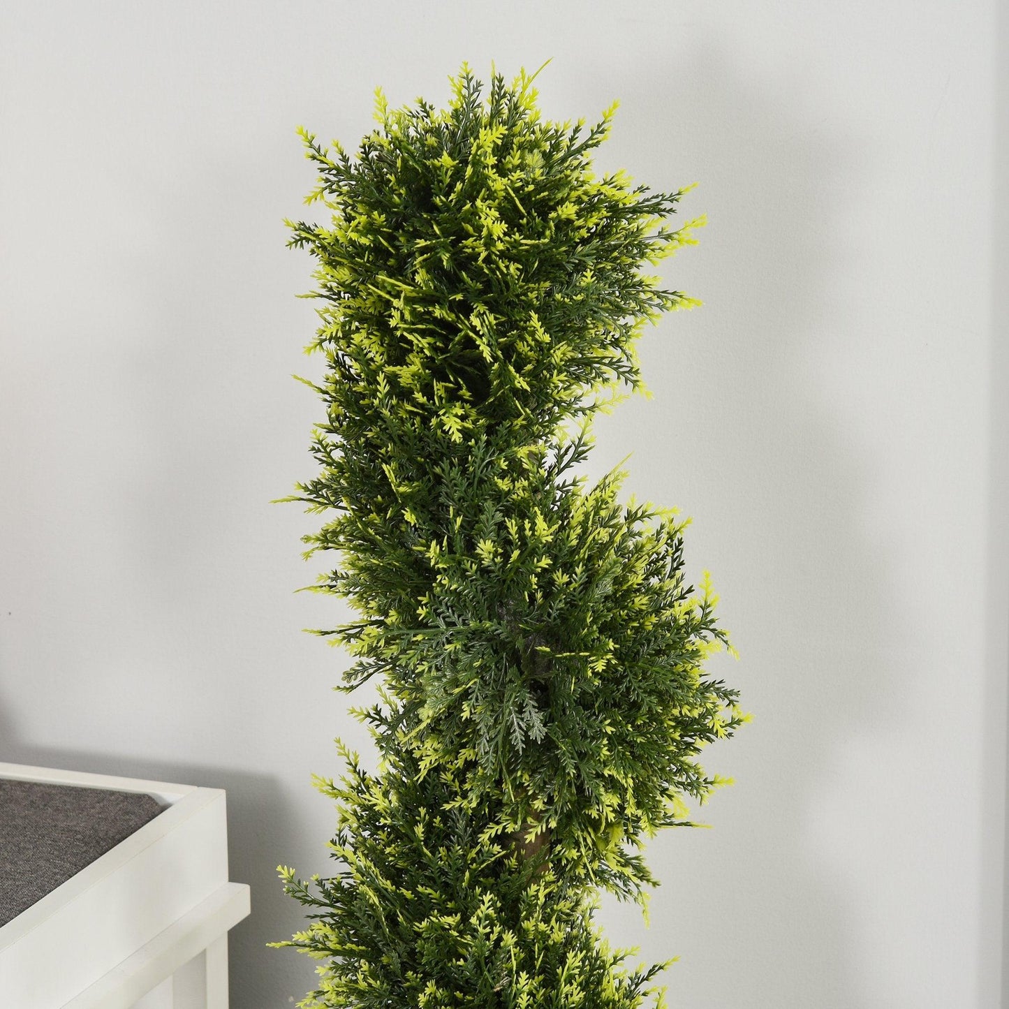 Outsunny Artificial Spiral Topiary Trees - Set of 2 - 3FT - ALL4U RETAILER LTD