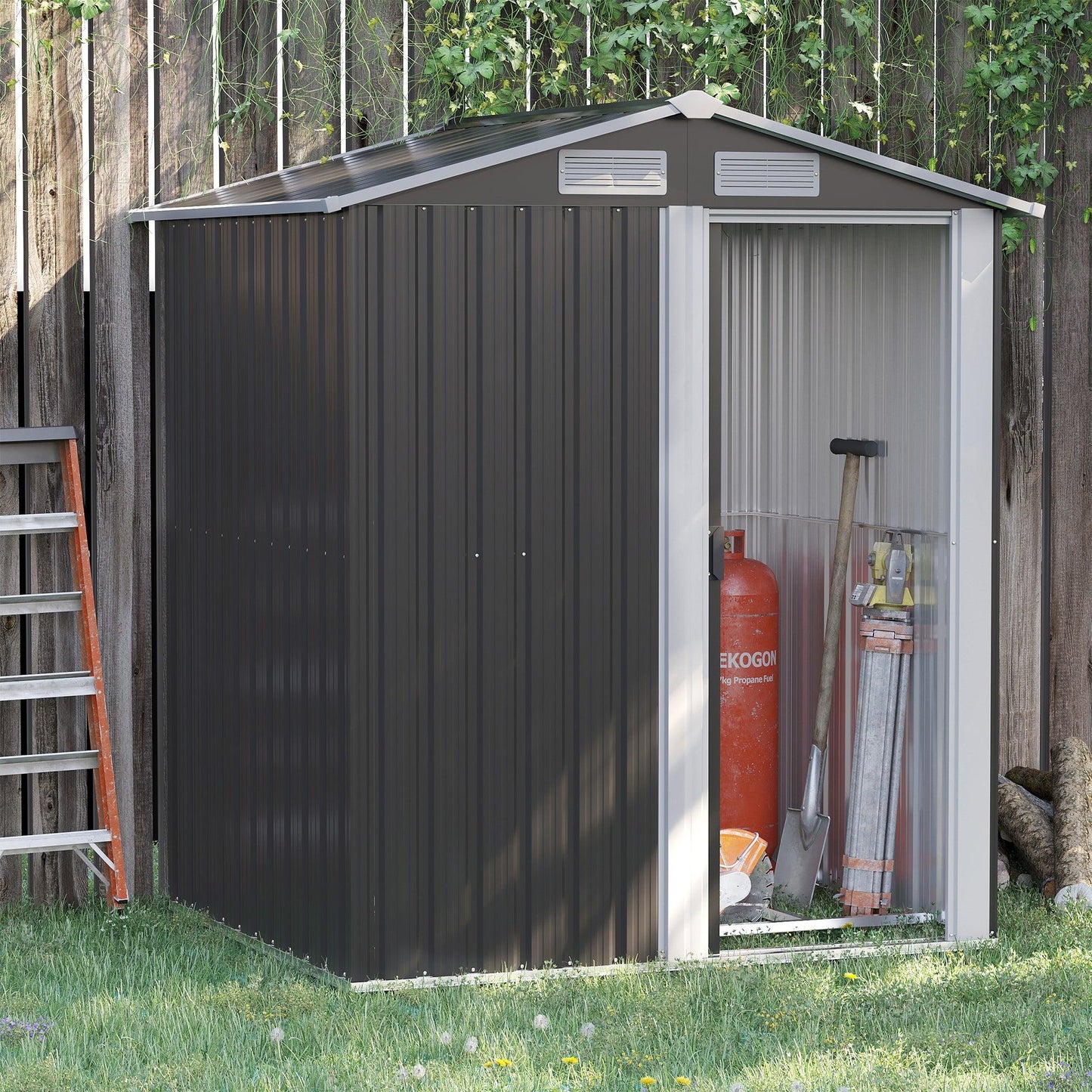 Outsunny Sliding Door Garden Shed - 5x4ft - ALL4U RETAILER LTD