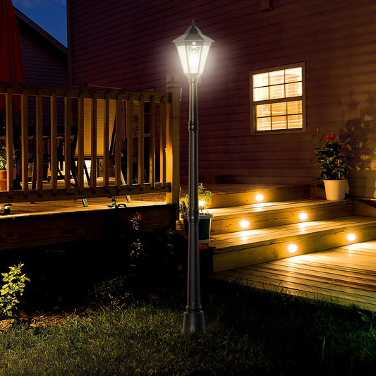 Outsunny Solar LED Lamp Post - Pathway & Patio Light - ALL4U RETAILER LTD