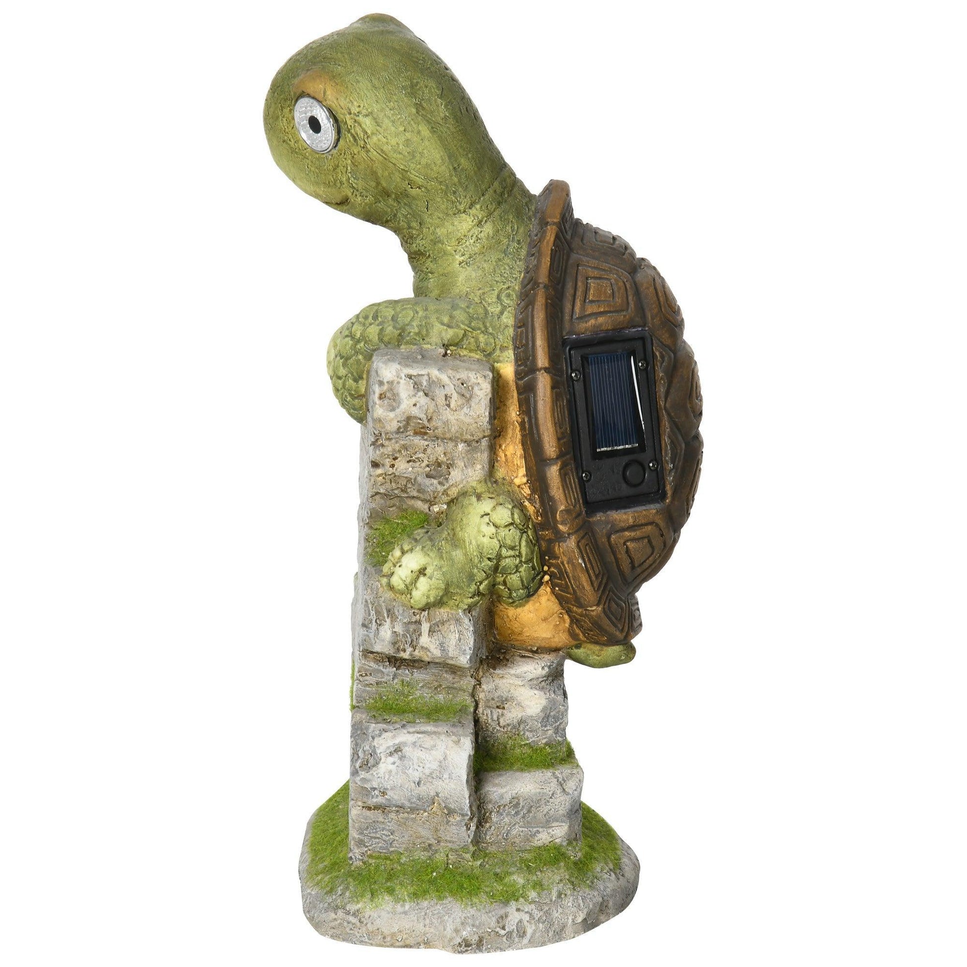Outsunny Solar Tortoise Sculpture - Colorful Outdoor Decoration - ALL4U RETAILER LTD