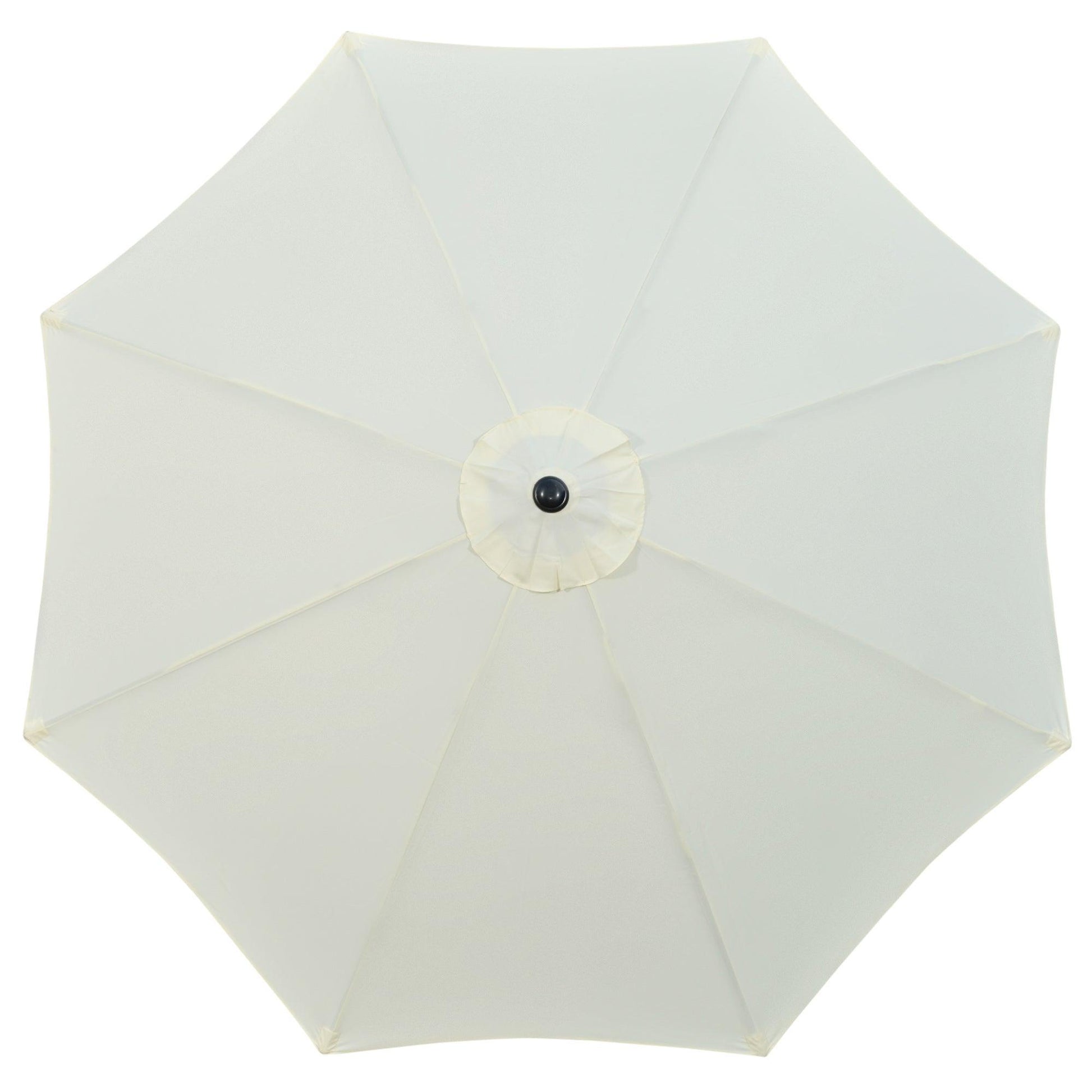 Outsunny Sun Shade Umbrella: Cream, 8 Ribs - ALL4U RETAILER LTD