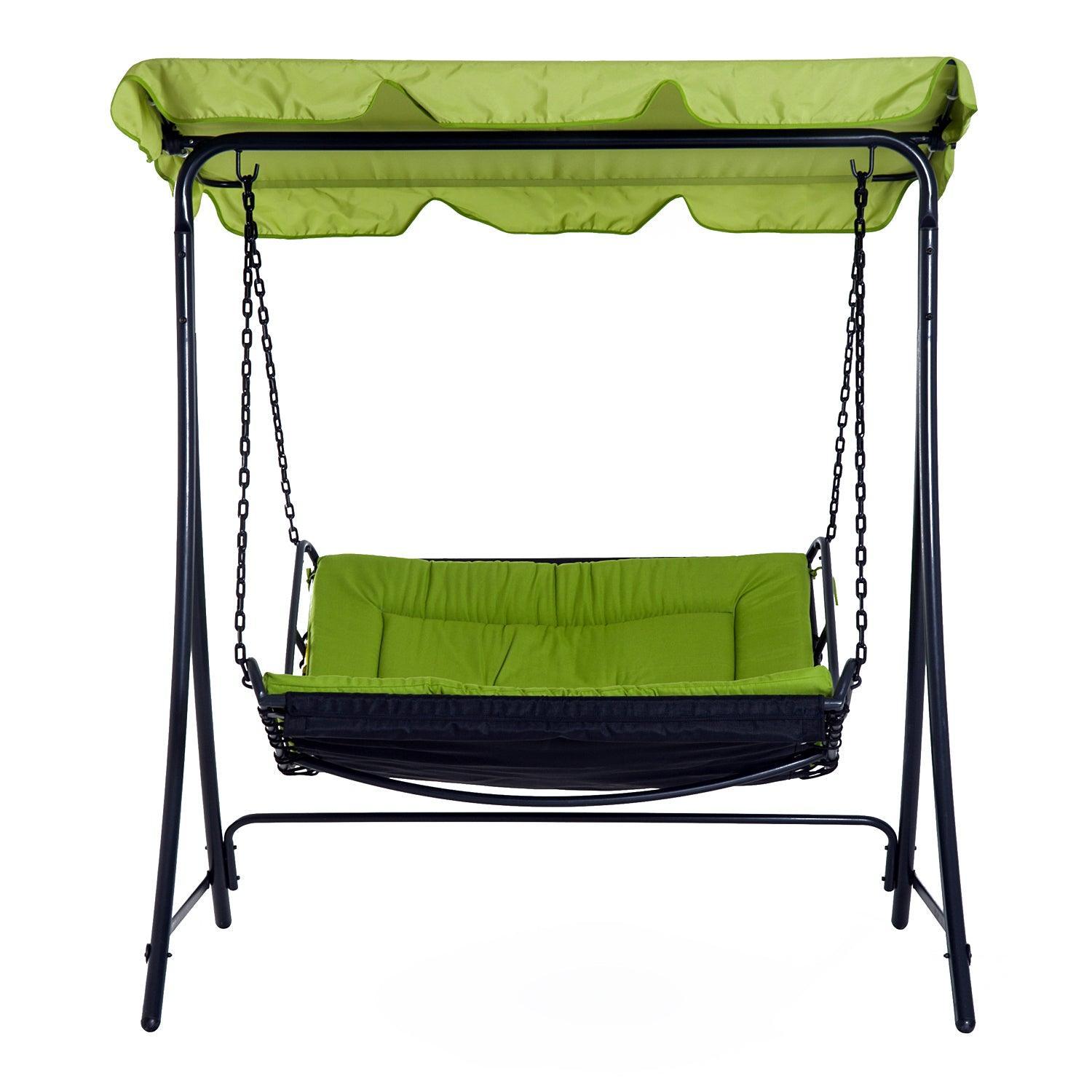 Outsunny Swing Chair - Green Hammock Seat - ALL4U RETAILER LTD