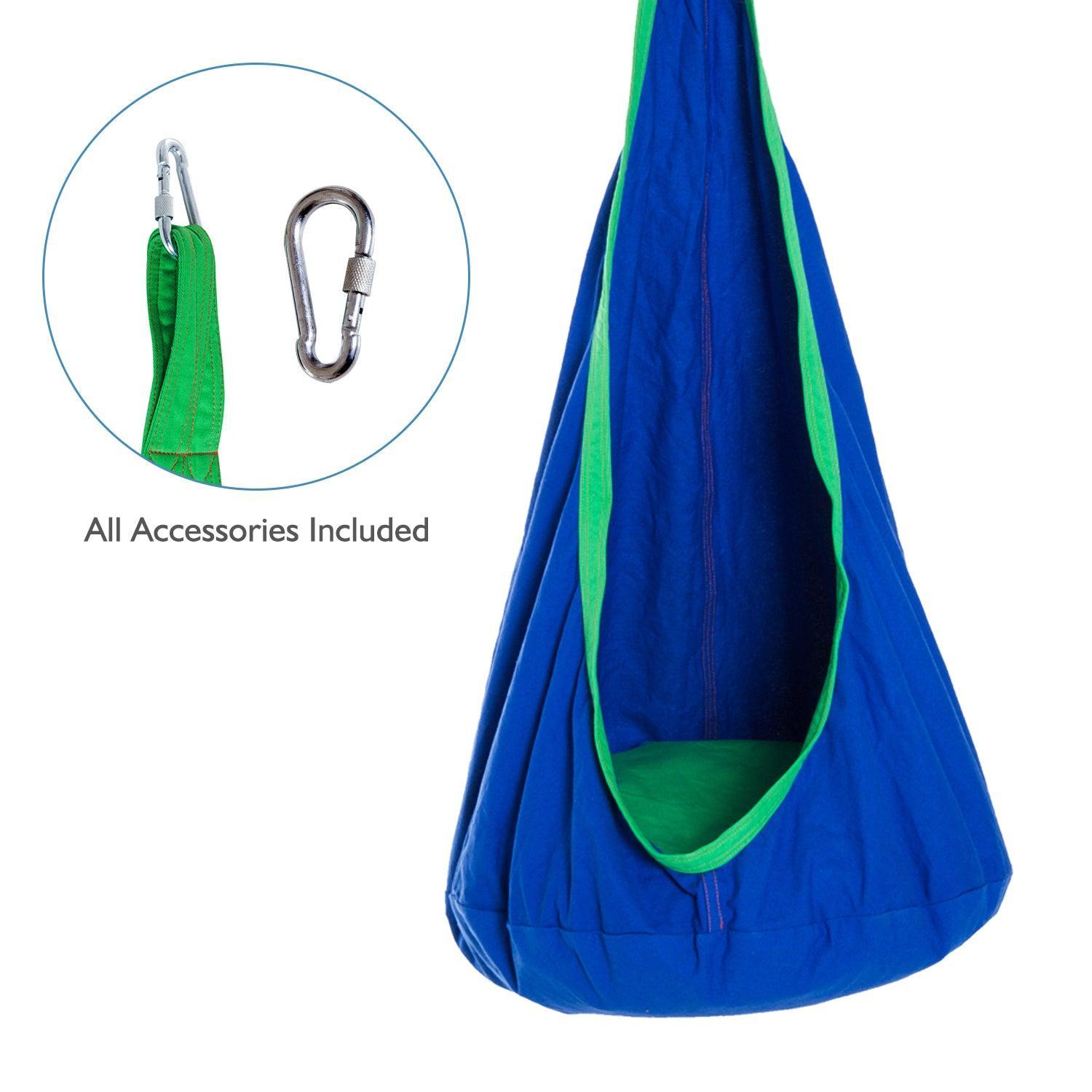 Outsunny Swing Hammock Seat, Blue, 70x150H cm - ALL4U RETAILER LTD