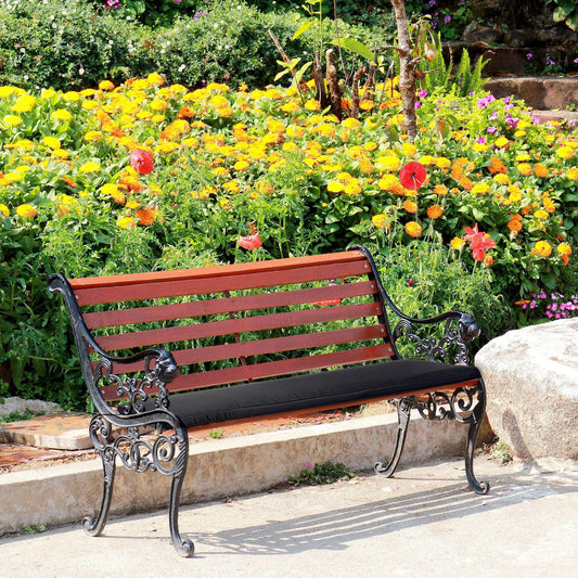 Outsunny Swing Seat Cushion, 2-Seater Garden Bench Replacement - Black - ALL4U RETAILER LTD