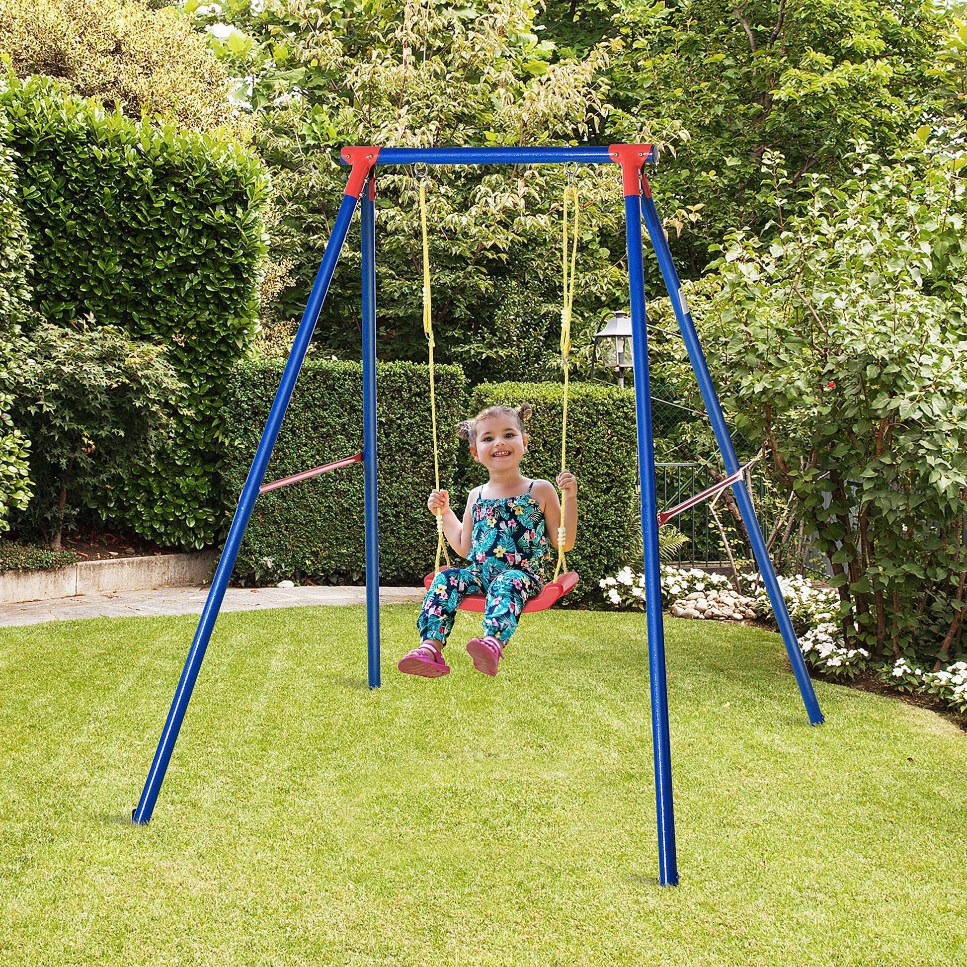 Outsunny Swing Set for Kids: Adjustable Rope, Heavy-Duty - ALL4U RETAILER LTD