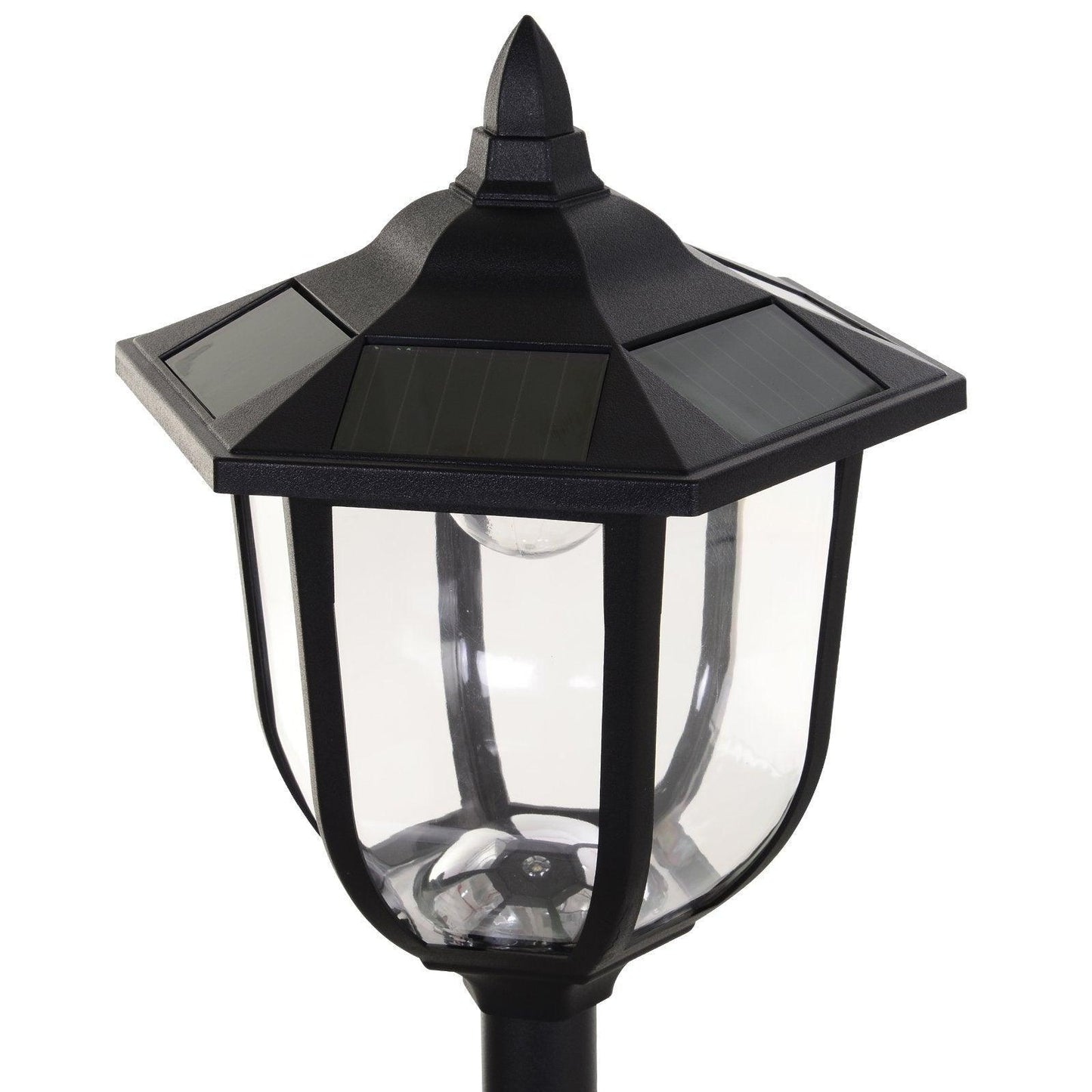 Outsunny Tall Black Solar LED Lamp Post for Gardens - ALL4U RETAILER LTD