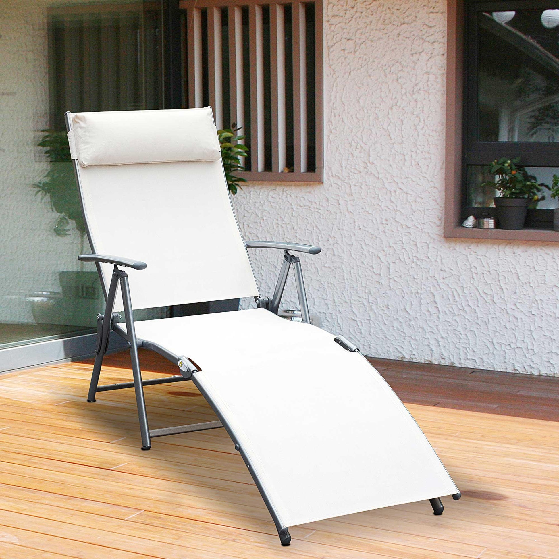 Outsunny Garden Sun Lounger Foldable Chair - ALL4U RETAILER LTD