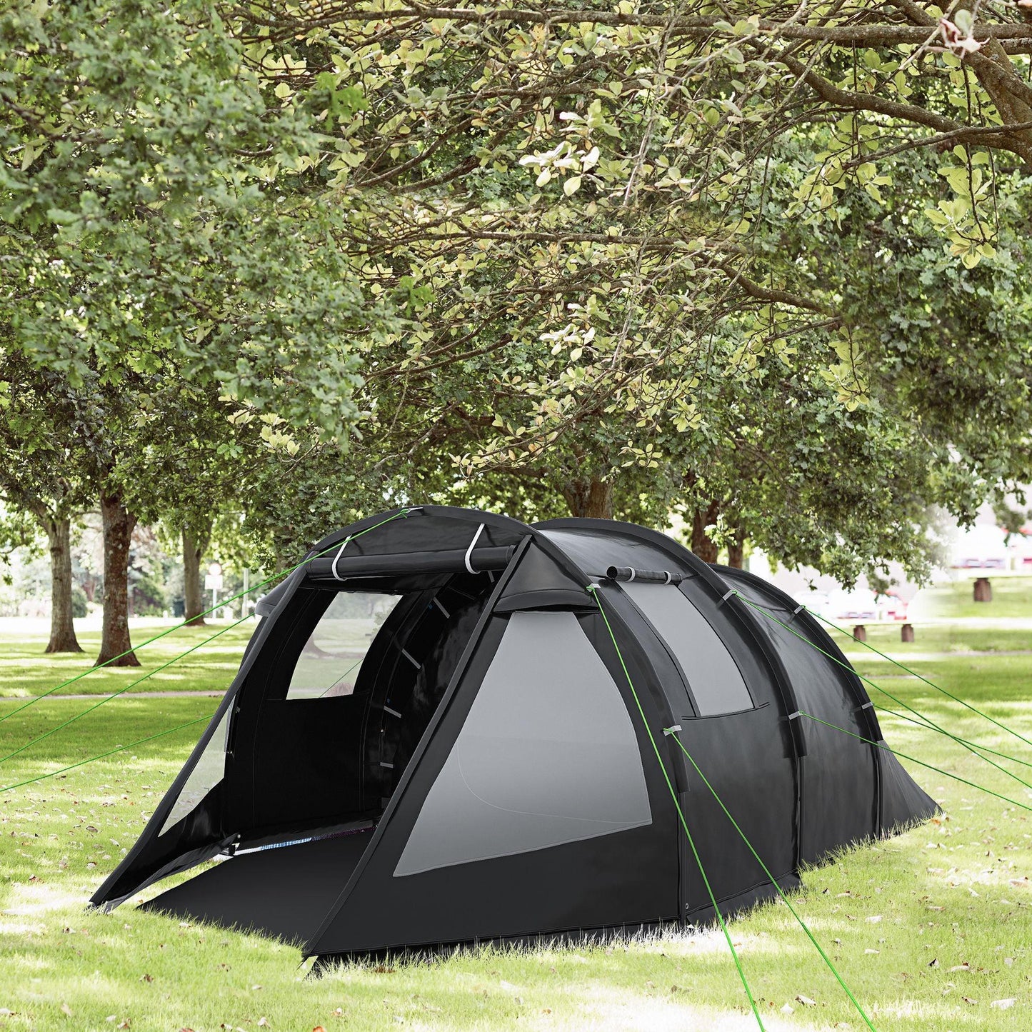 Outsunny Tunnel Tent: Portable 3-4 Person Camping Solution - ALL4U RETAILER LTD