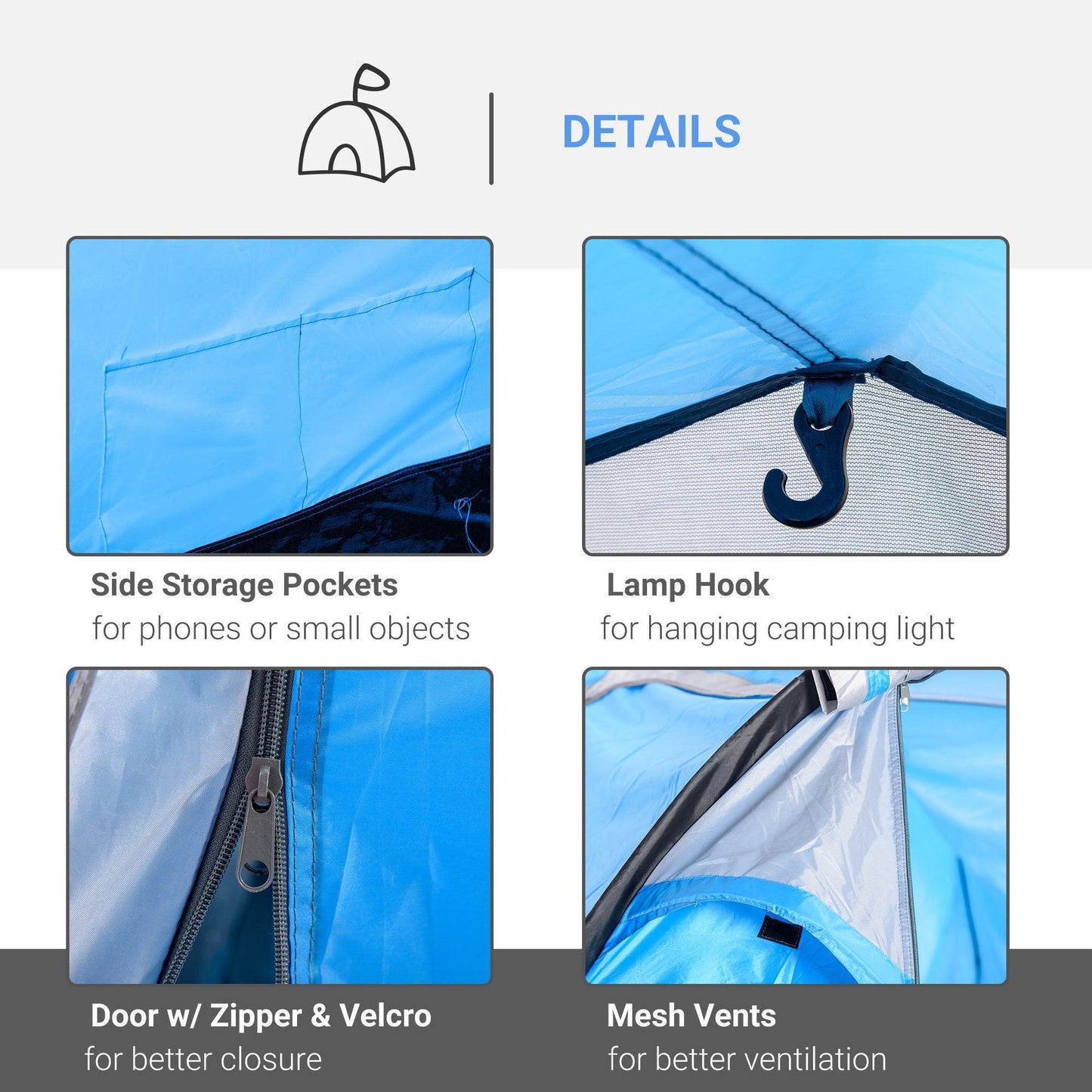 Outsunny Tunnel Tent: Weather-Resistant, 2-3 Person - ALL4U RETAILER LTD
