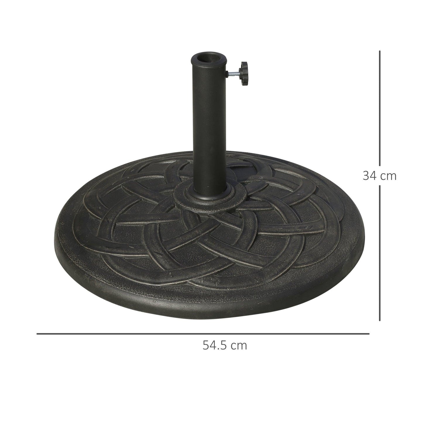 Outsunny Umbrella Base for 38mm & 48mm Poles - Resin-Bronze - ALL4U RETAILER LTD