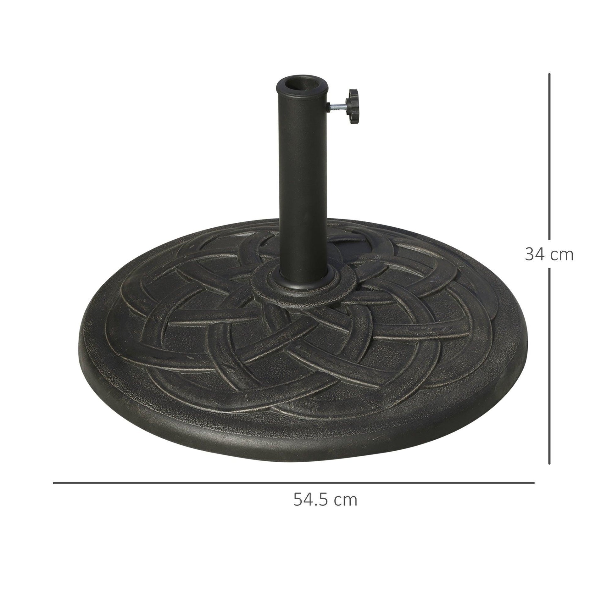 Outsunny Umbrella Base for 38mm & 48mm Poles - Resin-Bronze - ALL4U RETAILER LTD