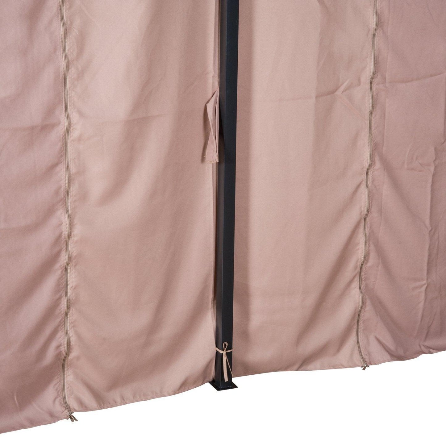 Outsunny Versatile Brown Canopy Tent w/ Curtains - 4m x 3m - ALL4U RETAILER LTD