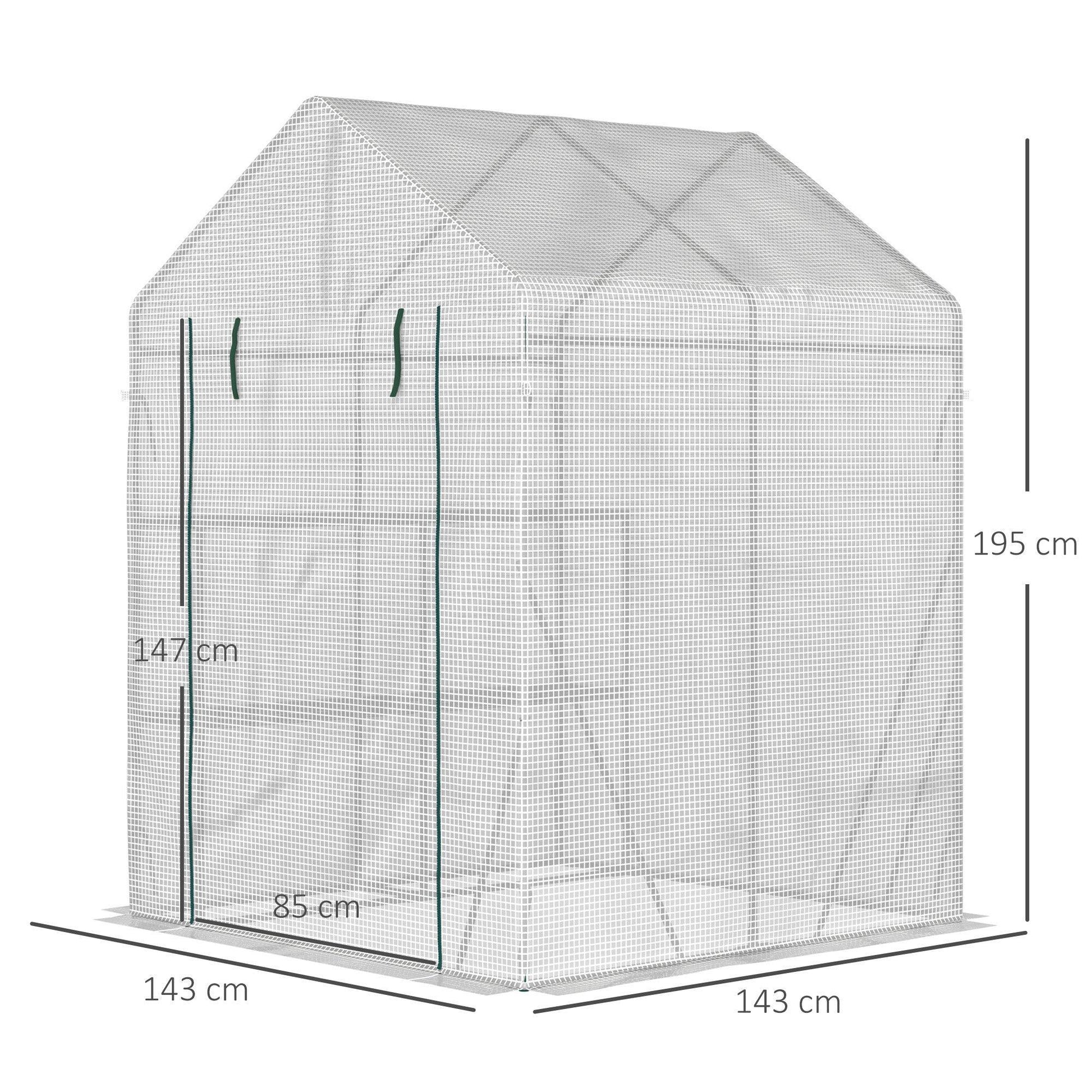 Outsunny Walk-In Greenhouse - Easy and Compact - ALL4U RETAILER LTD