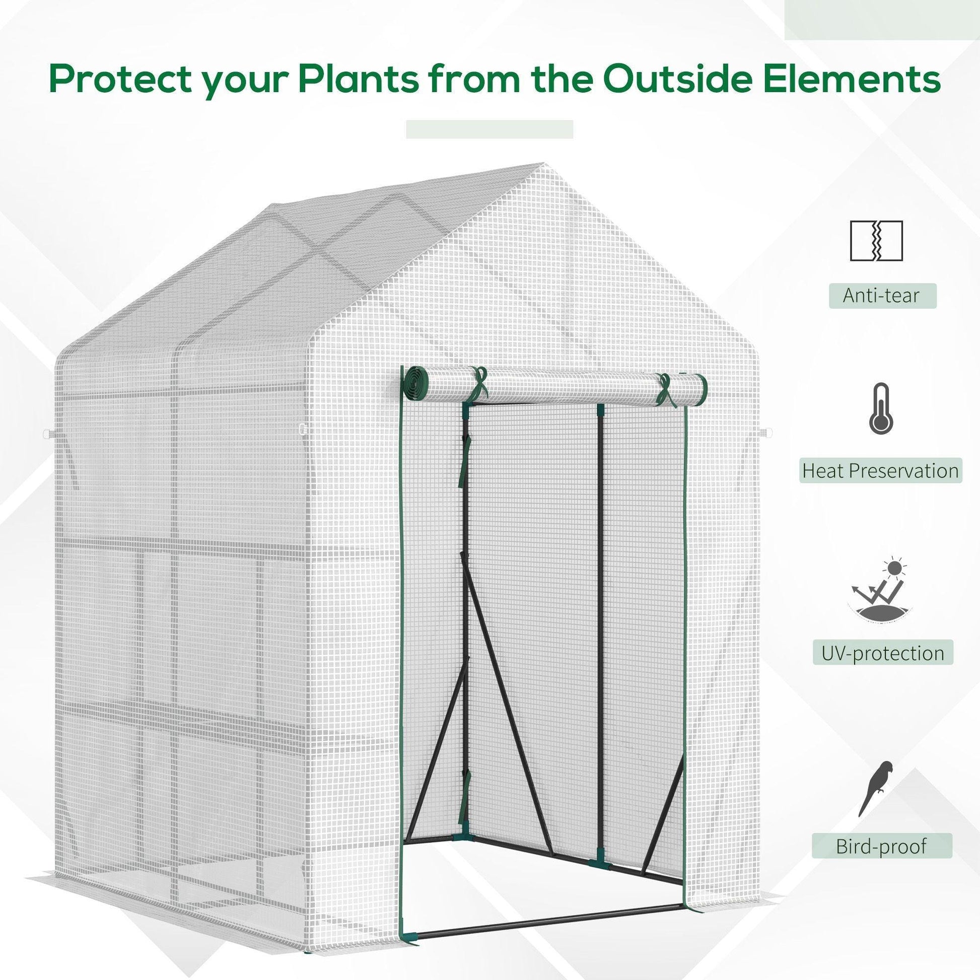 Outsunny Walk-In Greenhouse - Easy and Compact - ALL4U RETAILER LTD