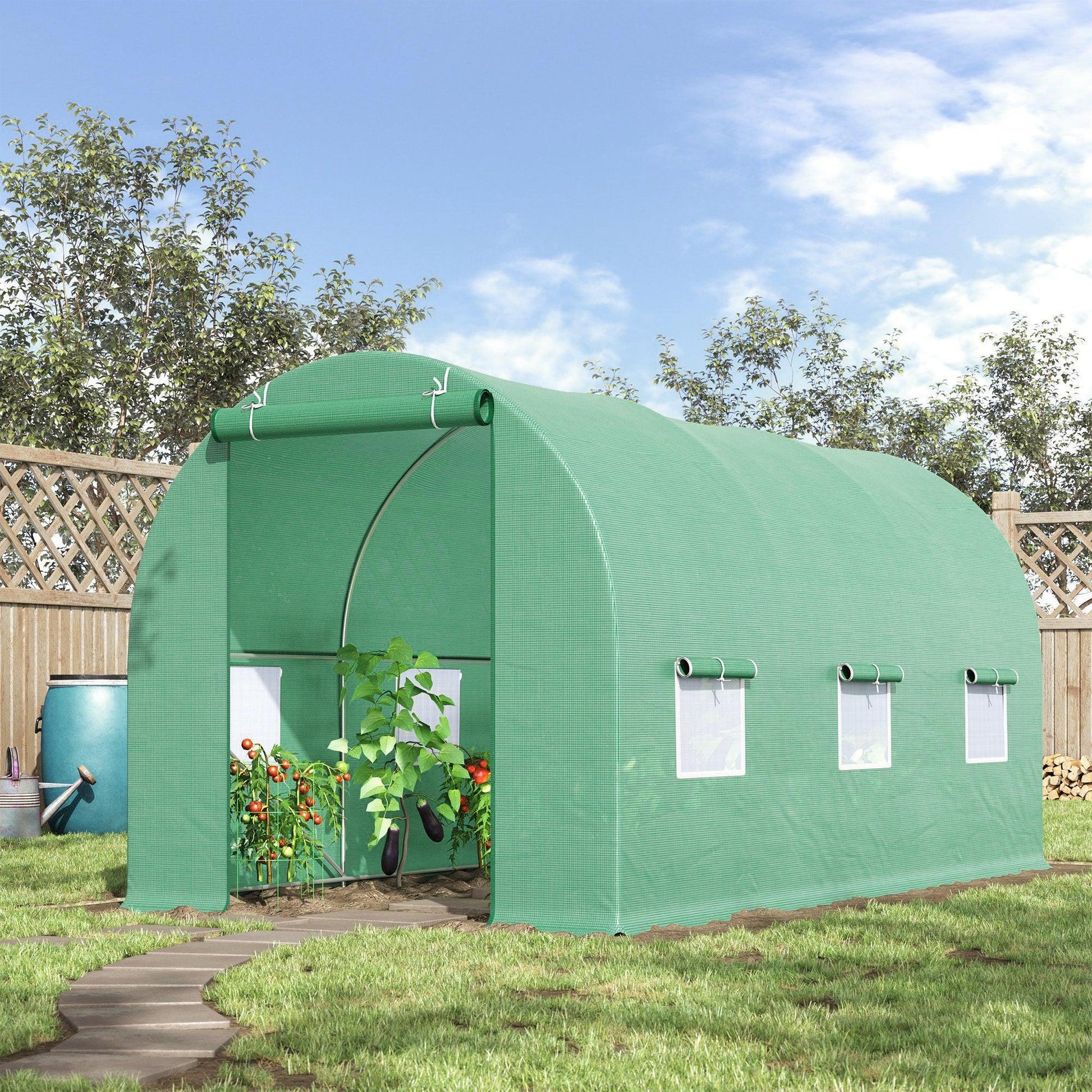 Outsunny Walk-in Greenhouse - Ideal for Plant Growing - ALL4U RETAILER LTD