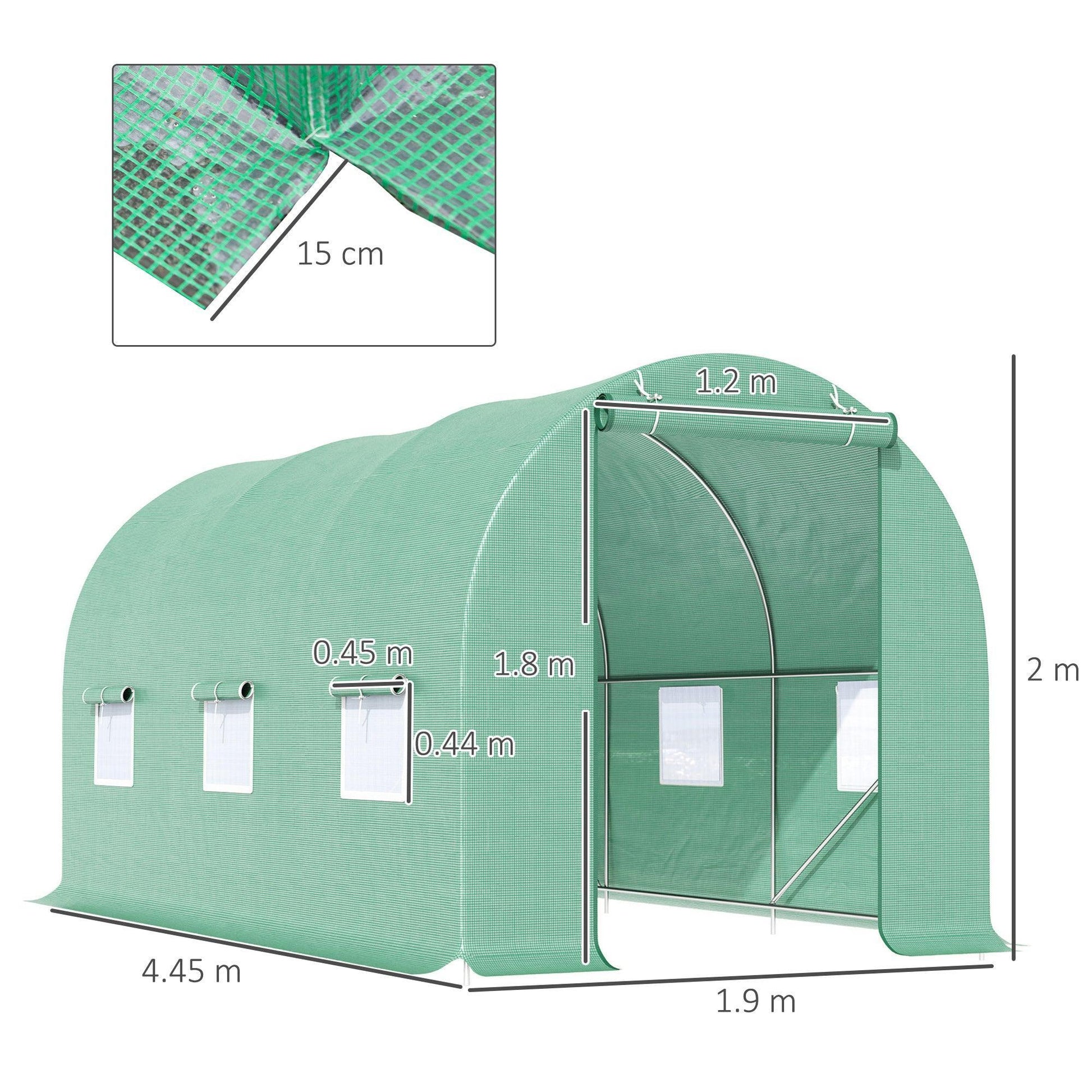 Outsunny Walk-in Greenhouse - Ideal for Plant Growing - ALL4U RETAILER LTD