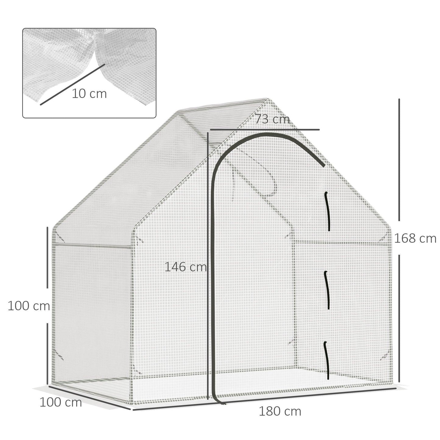 Outsunny Walk-In Greenhouse - Portable and Versatile - ALL4U RETAILER LTD