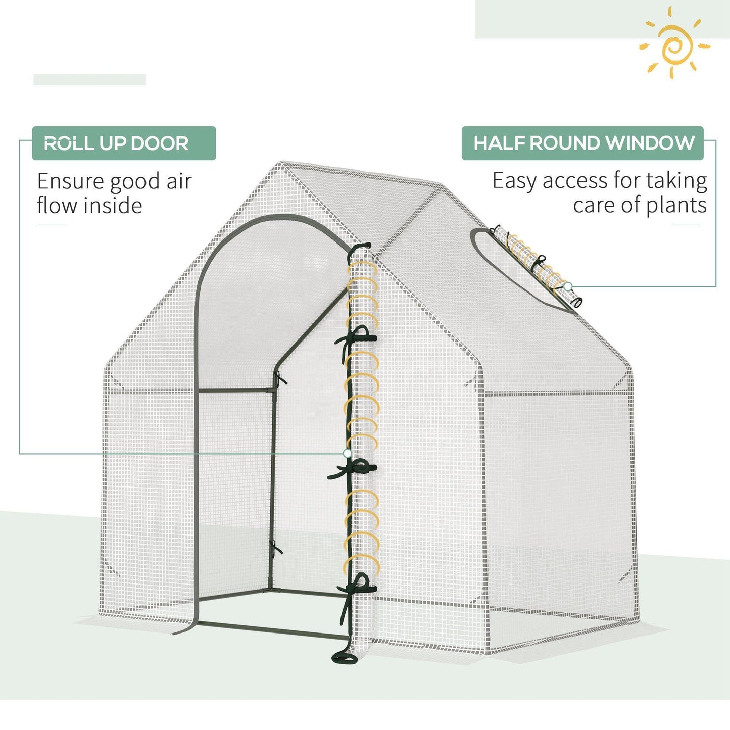 Outsunny Walk-In Greenhouse - Portable and Versatile - ALL4U RETAILER LTD