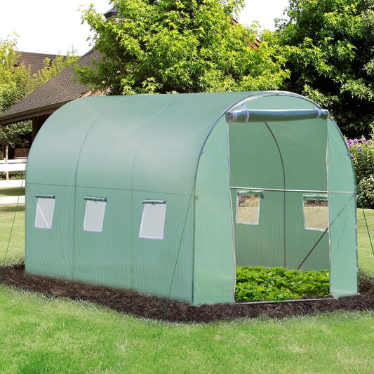 Outsunny Walk-in Greenhouse with Windows and Door (3x2M) - ALL4U RETAILER LTD
