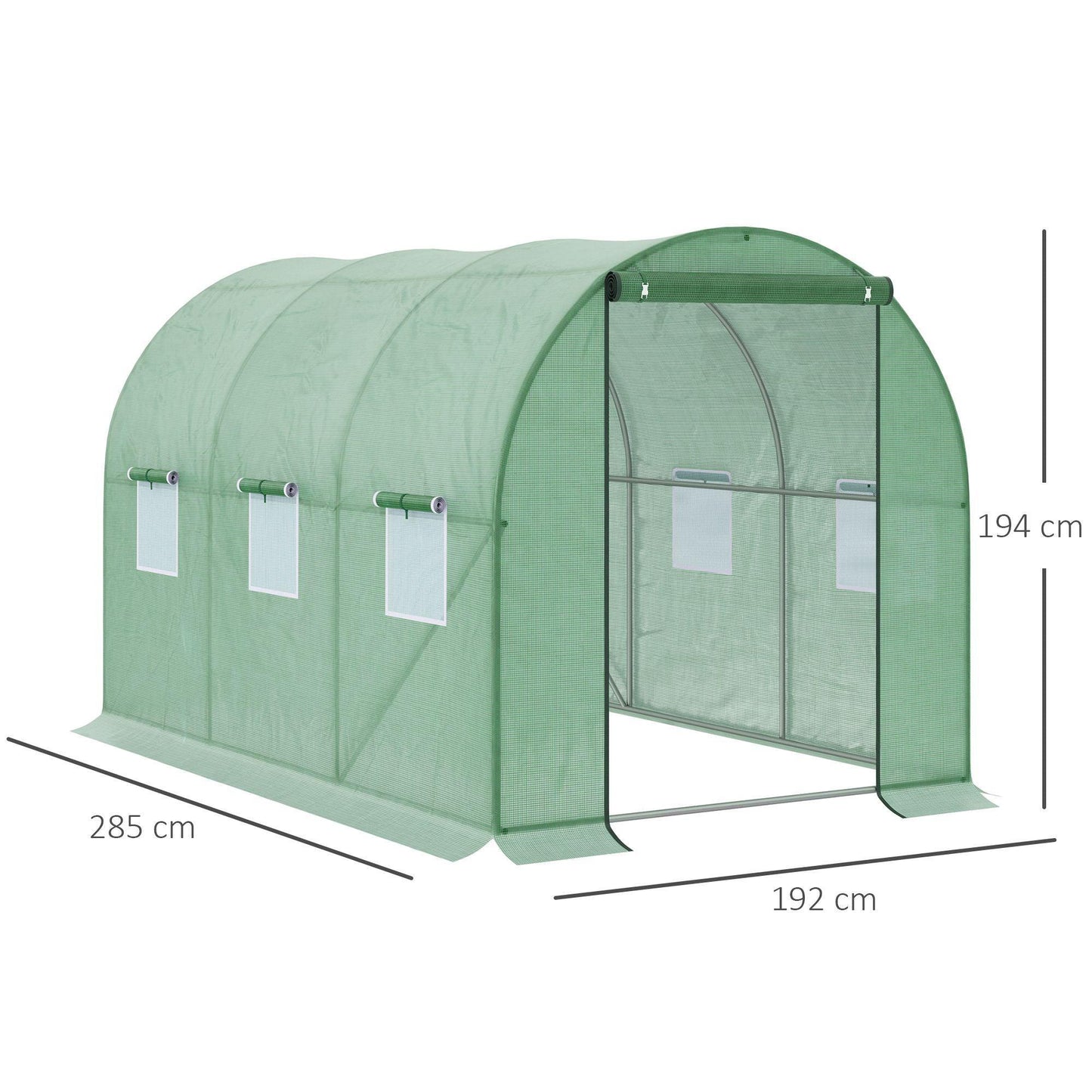 Outsunny Walk-in Greenhouse with Windows and Door (3x2M) - ALL4U RETAILER LTD