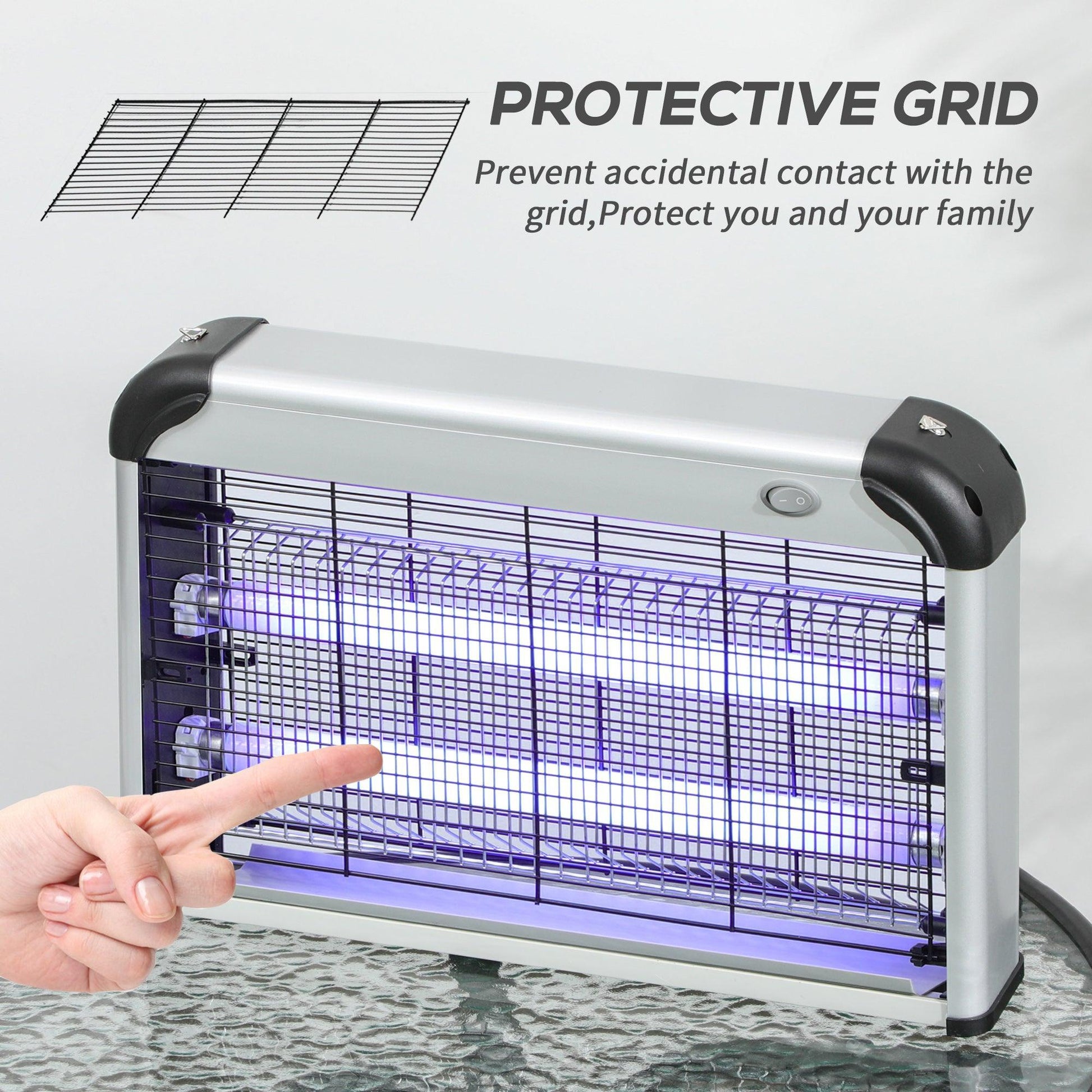 Outsunny Wall Hanging Electric Fly Zapper - 60m2 Coverage - ALL4U RETAILER LTD