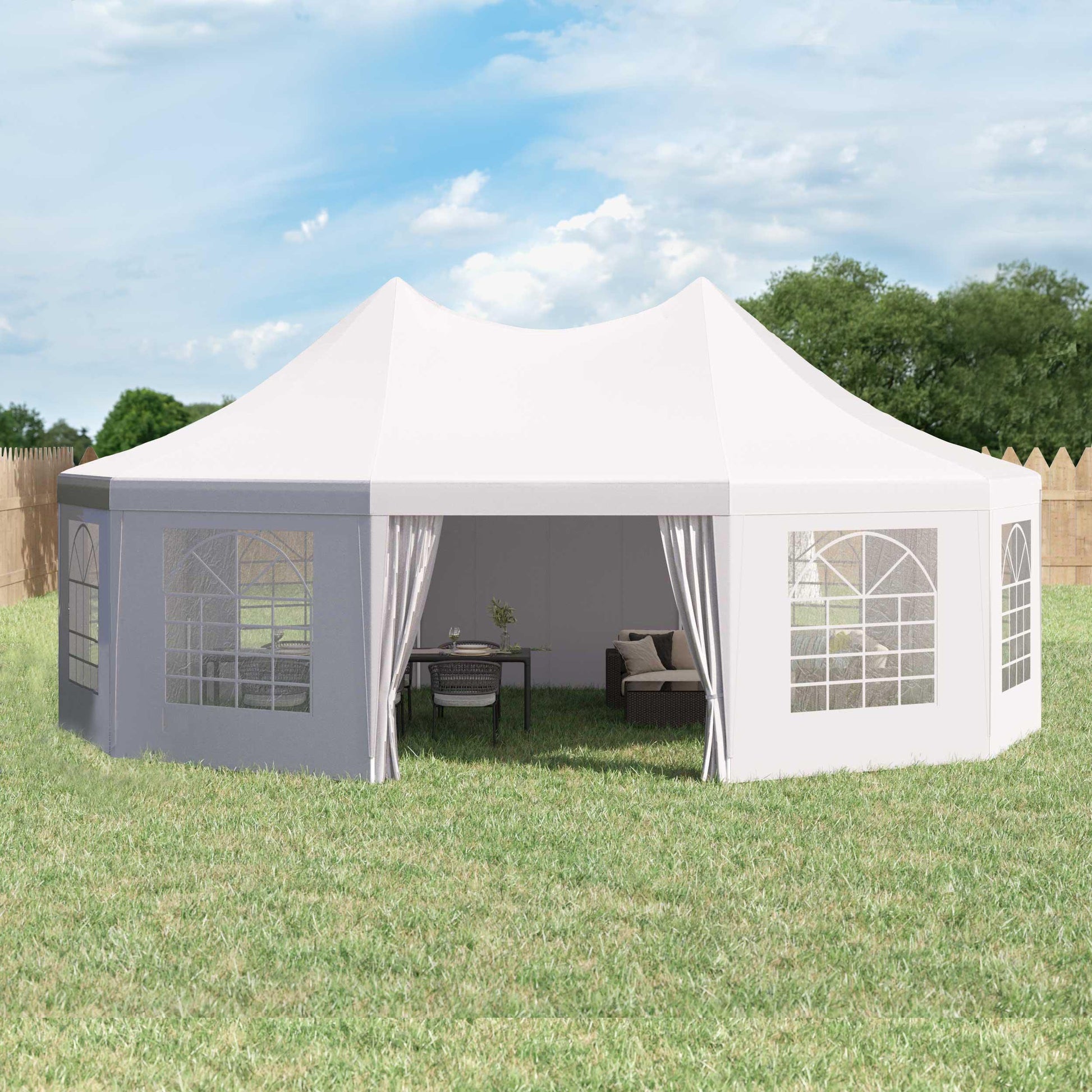 Outsunny Waterproof Marquee Canopy: Outsunny 8.9x6.5m - ALL4U RETAILER LTD