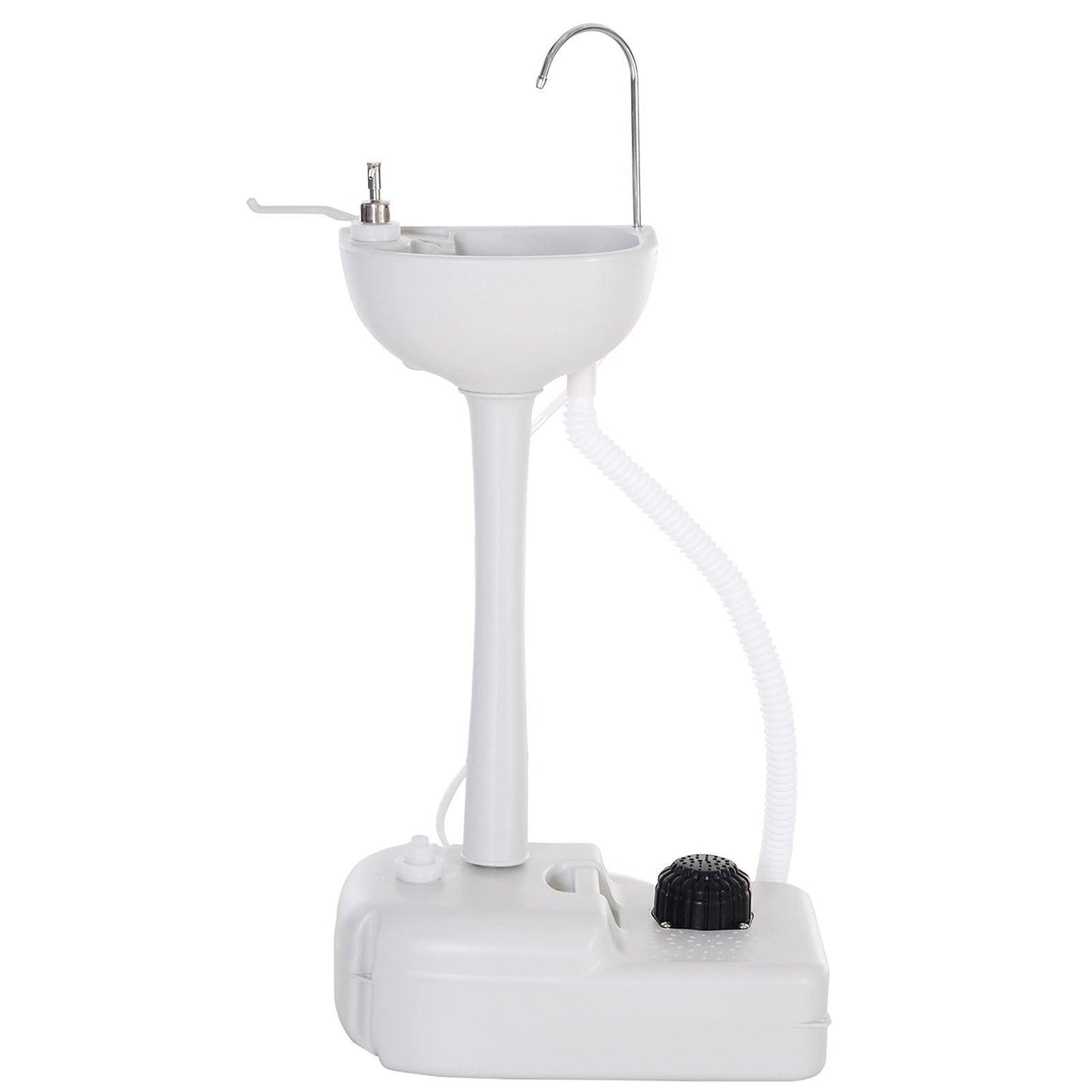 White Outdoor Sink with Soap Dispenser & Towel Holder - ALL4U RETAILER LTD